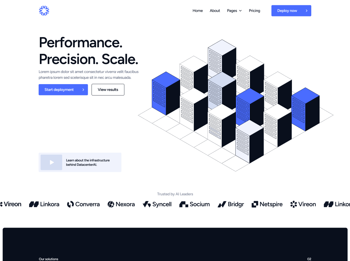 Datacenter - Data Center Webflow Template