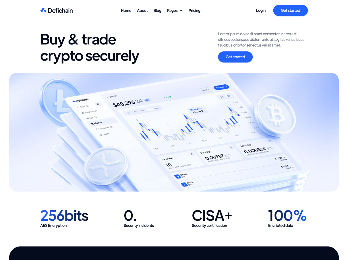 Defichain - DeFi Webflow Template