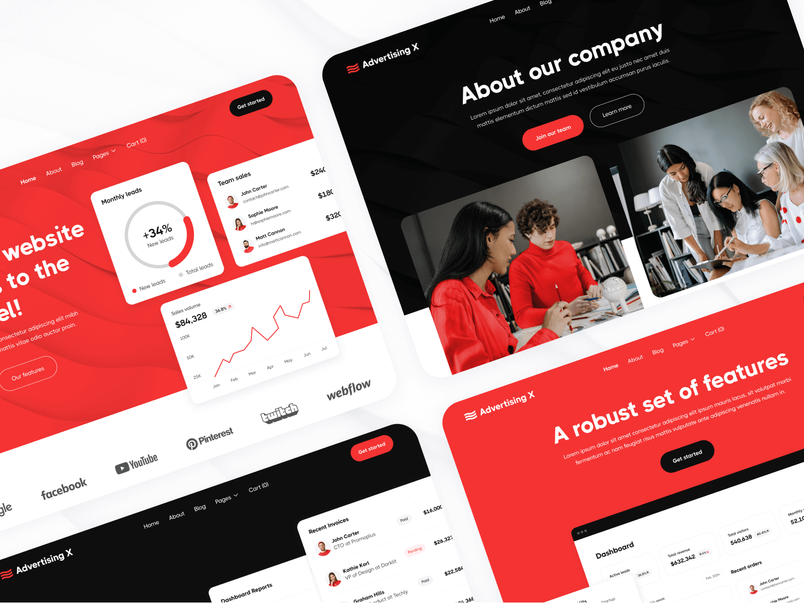 Plantilla para Webflow de Software como Servicio