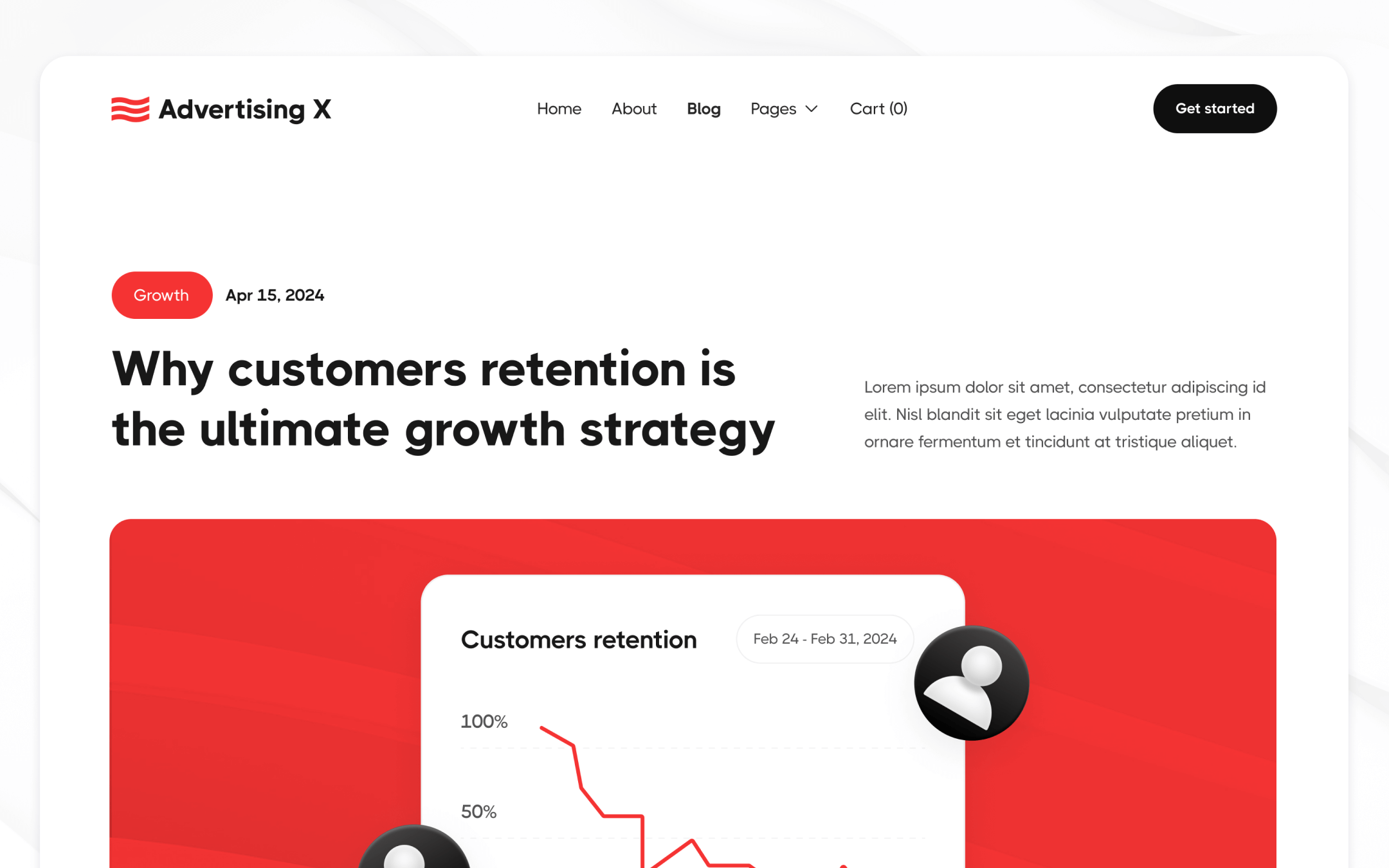Advertising X Template para Webflow