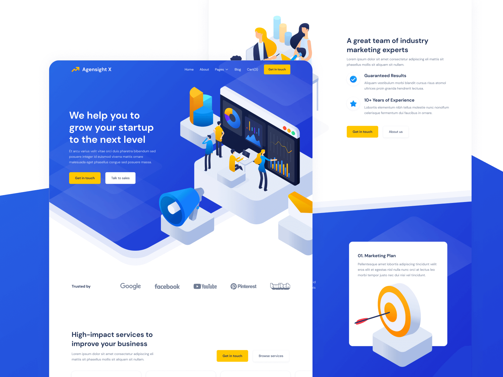 Plantilla de Agencia de Publicidad para Webflow