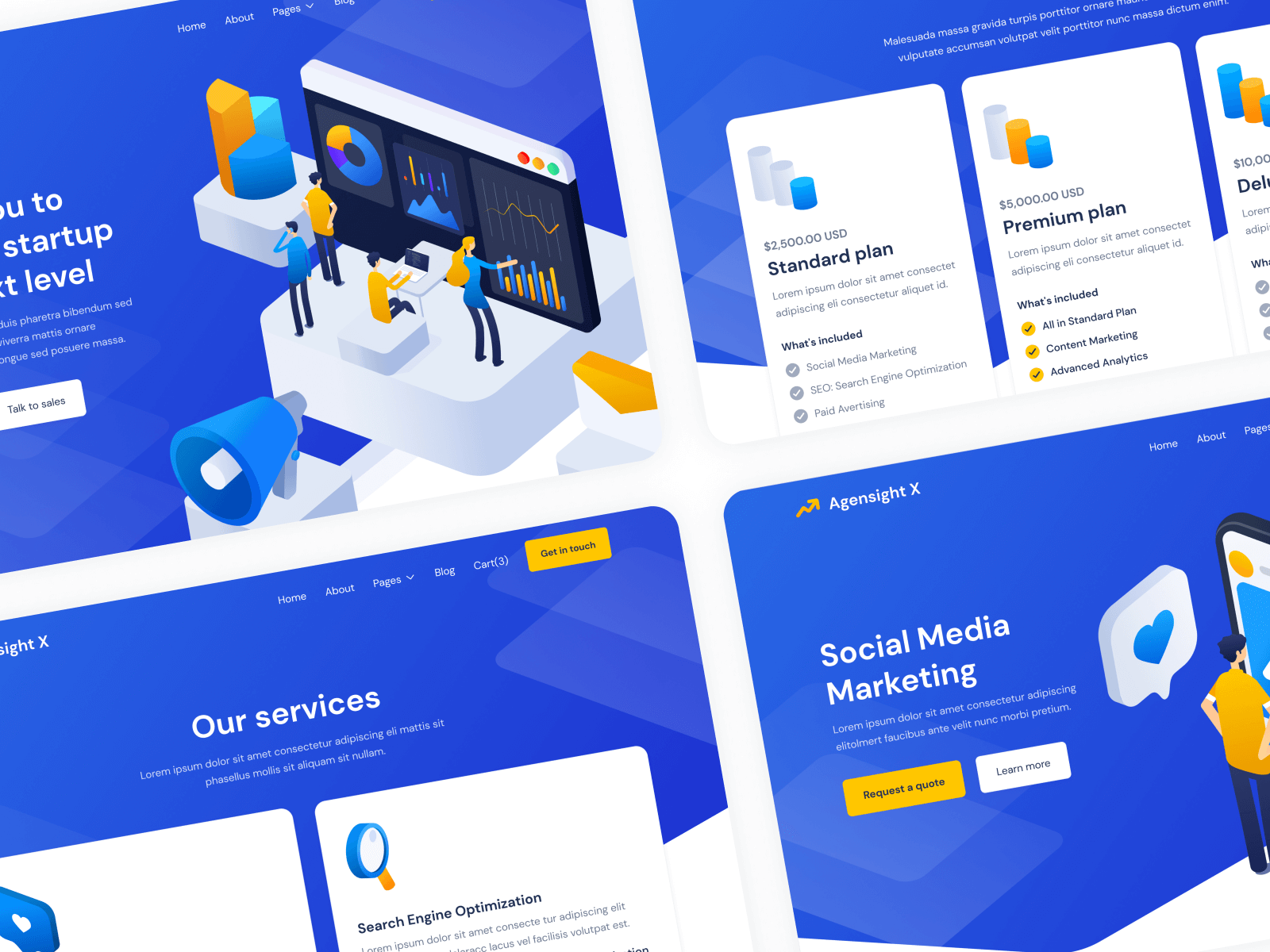 Plantilla de Agencia de Marketing para Webflow