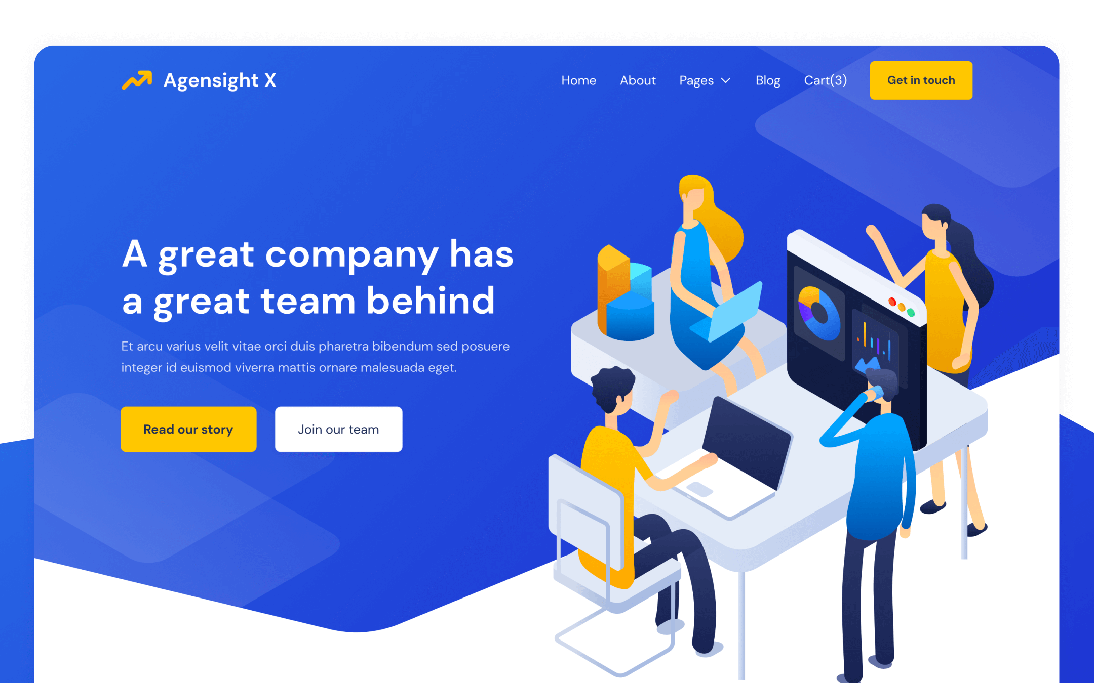 Agensight X Template para Webflow