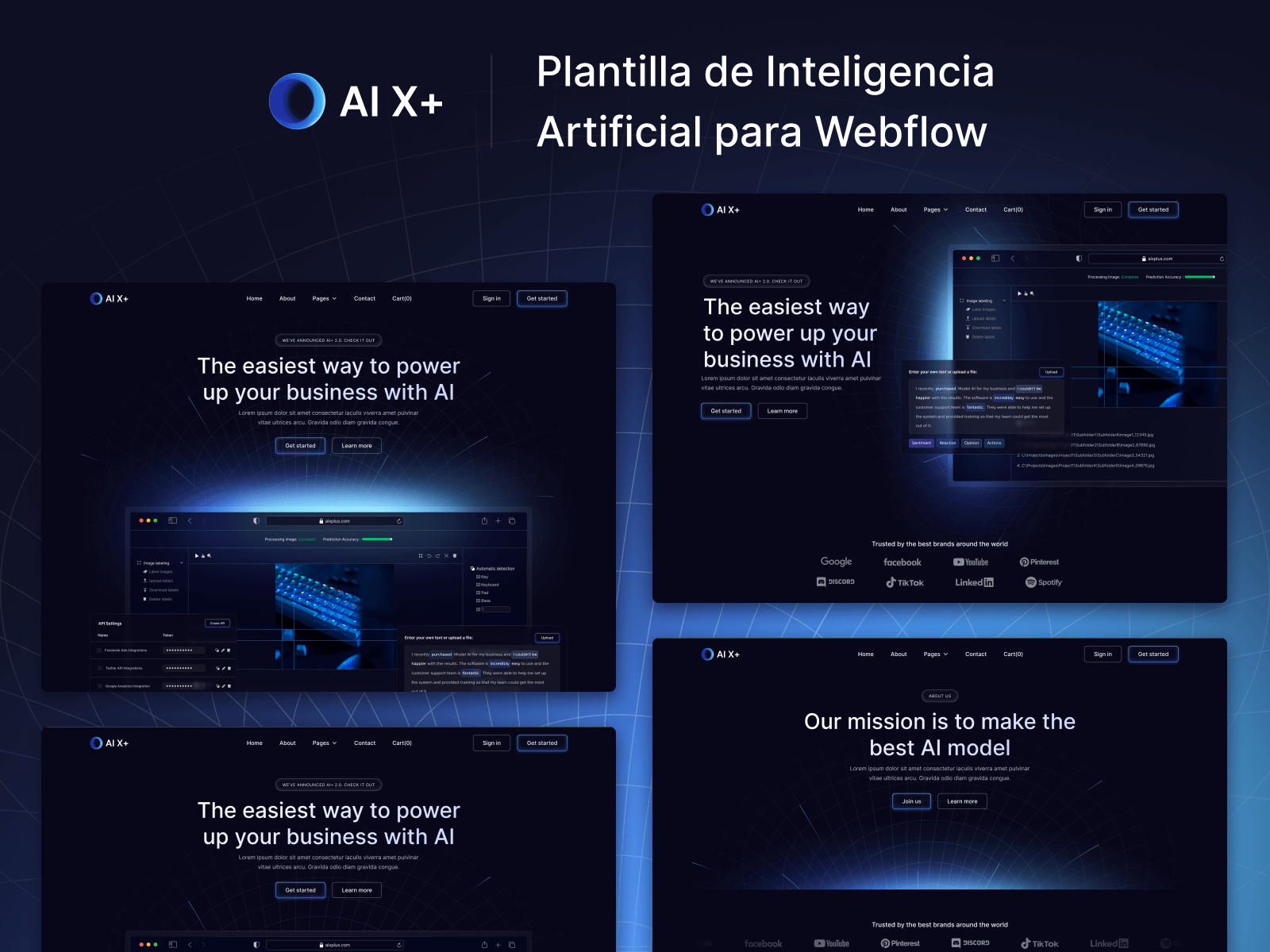 Plantilla de Inteligencia Artificial para Webflow