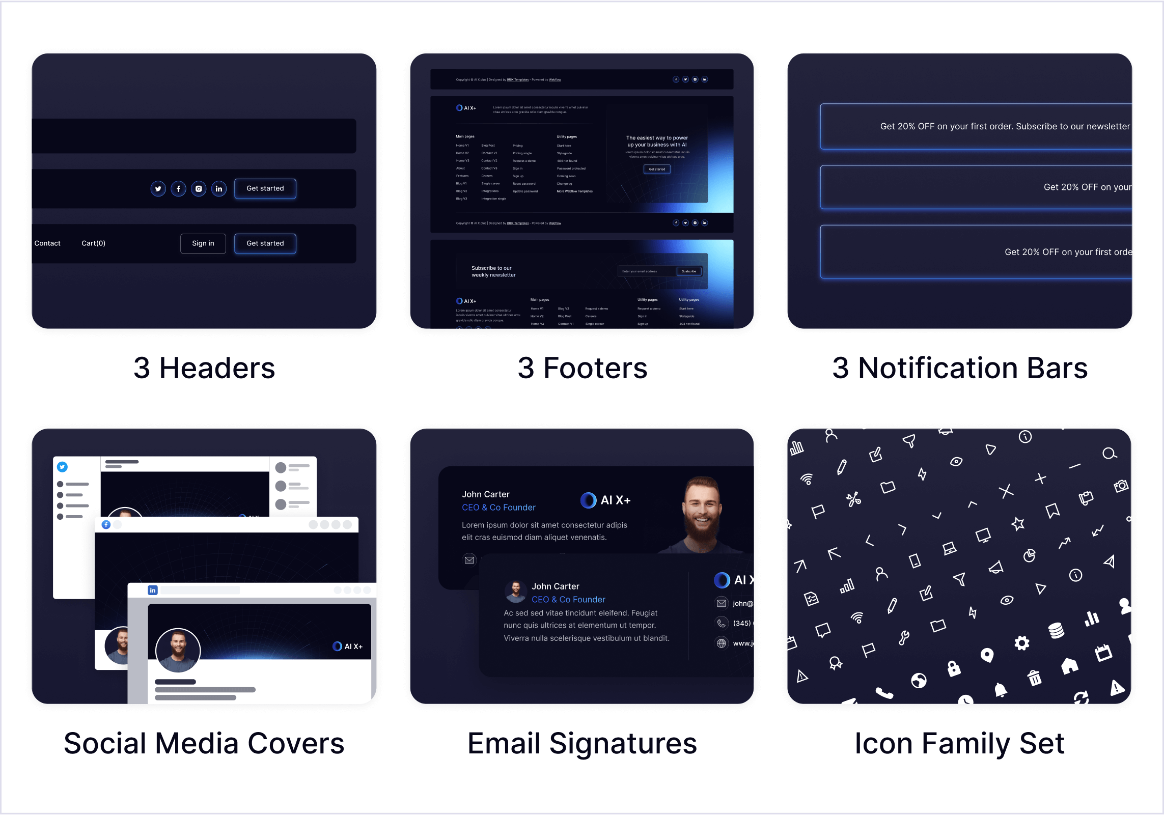 AI X+ - Artificial Intelligence Webflow Template Benefits