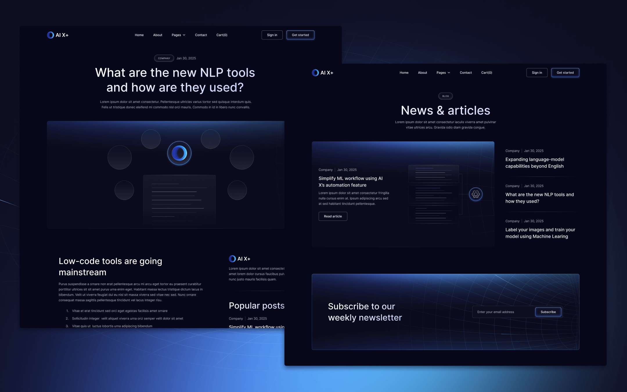 AI X+ Template para Webflow
