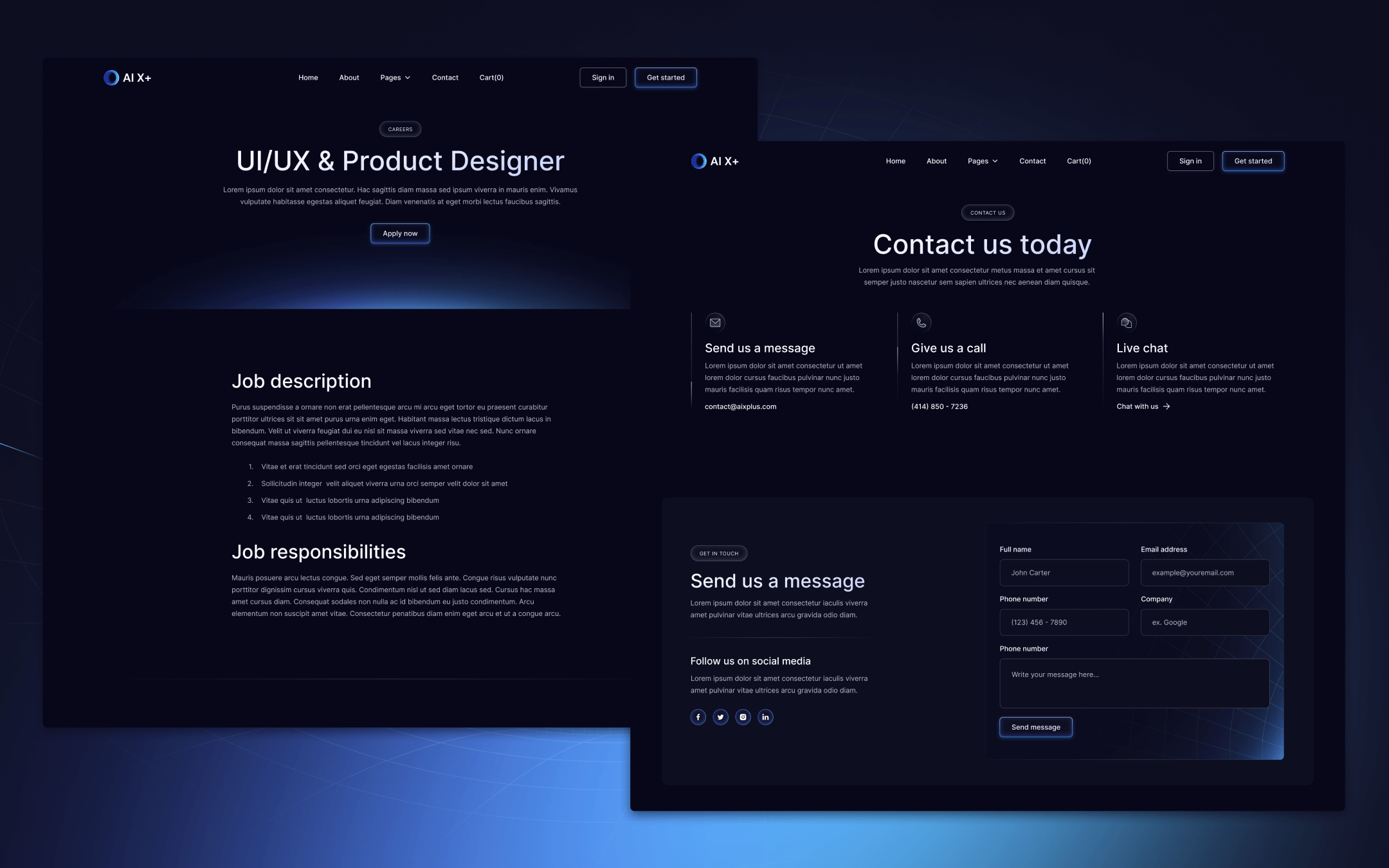 AI X+ Template para Webflow