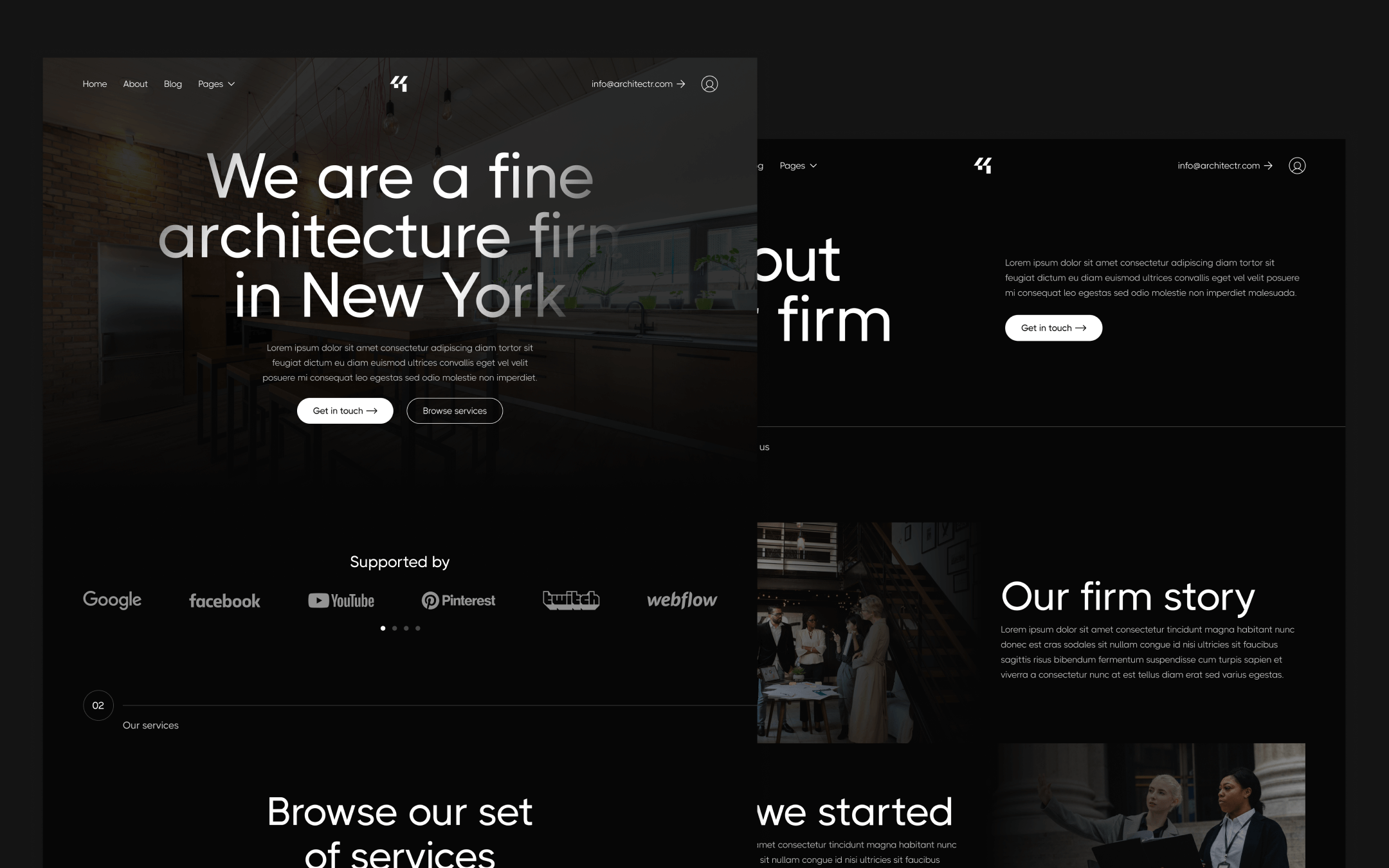 Architectr X Template para Webflow
