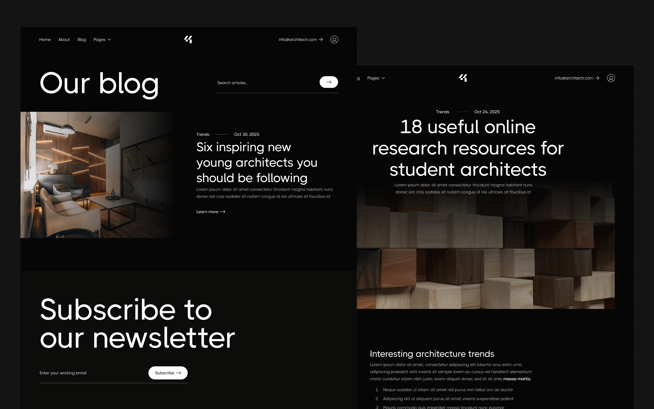 Architectr X Template para Webflow