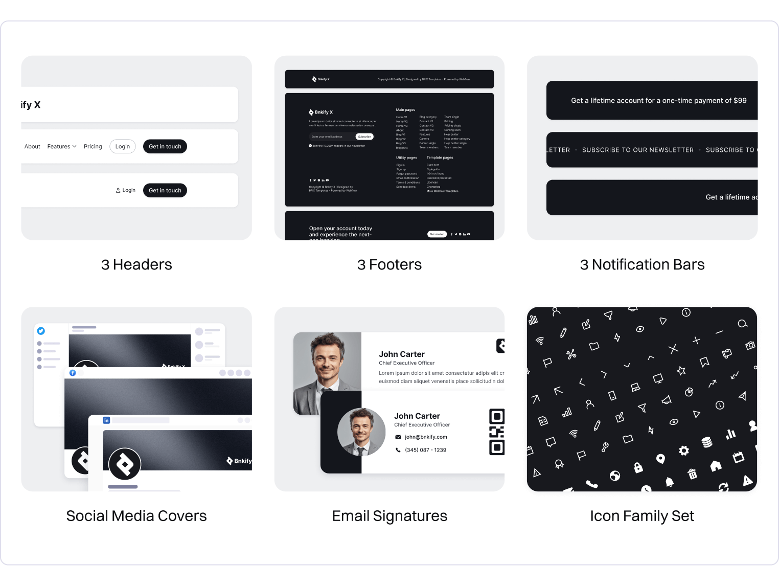 Bnkify X - Bank Webflow Template Benefits