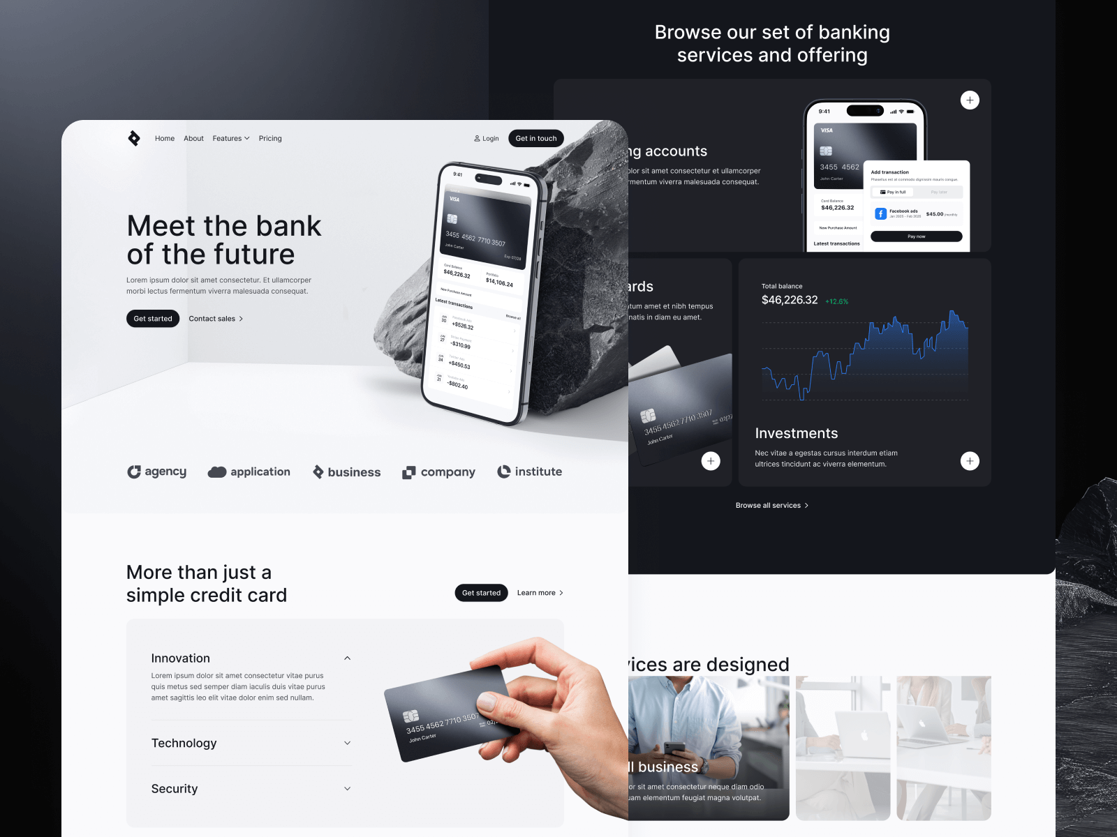 Template de Finanzas para Webflow