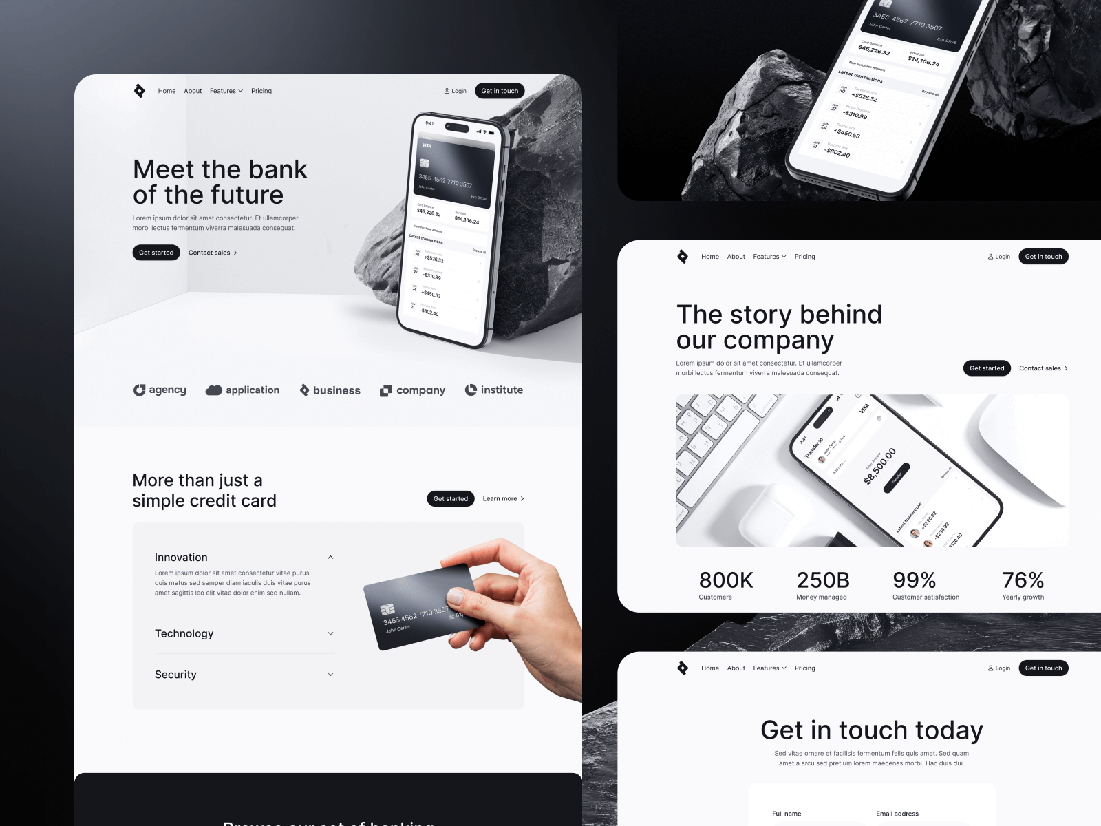 Plantilla para Webflow de Banco Moderno