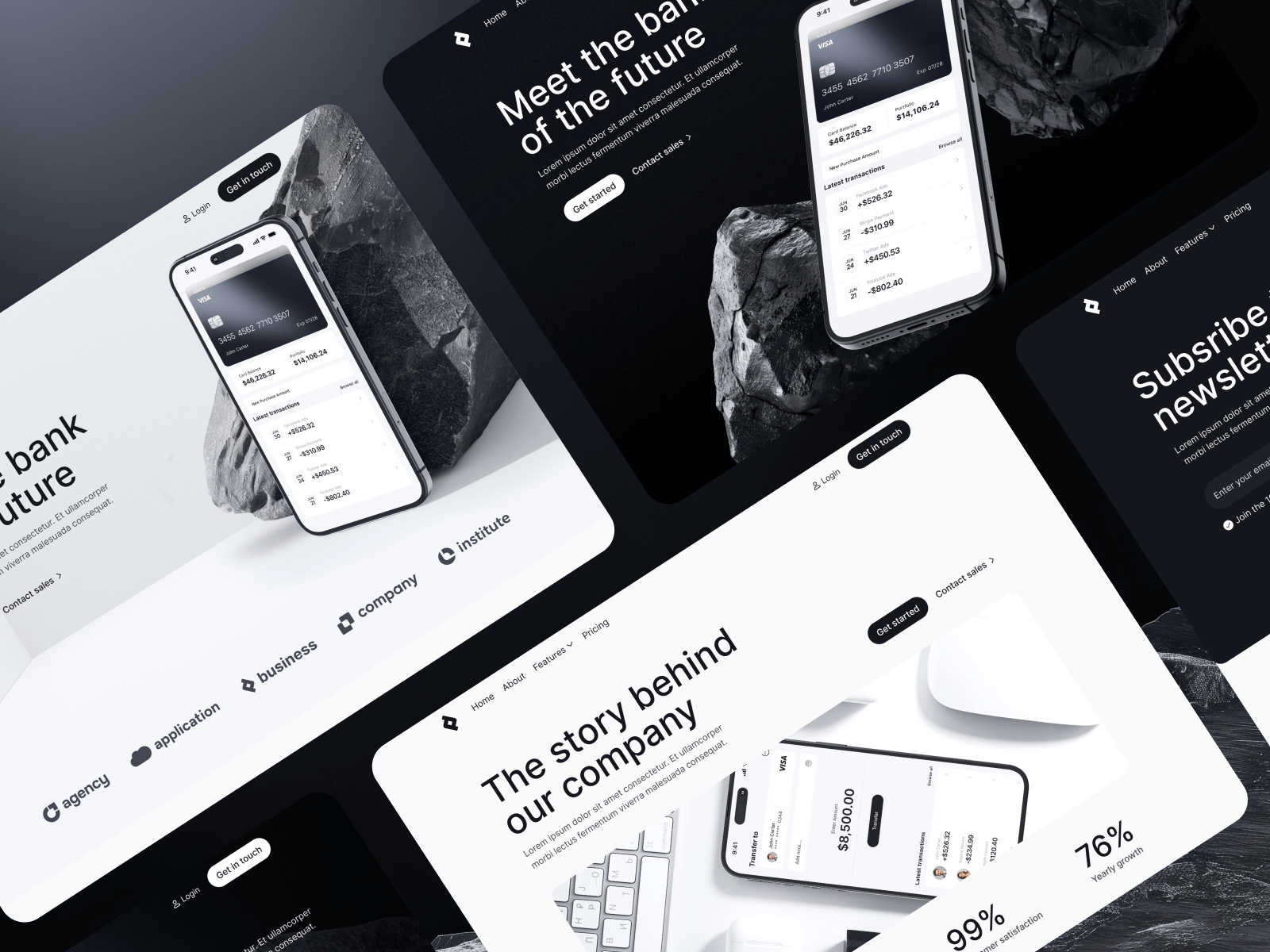 Plantilla de Finanzas para Sitio Web en Webflow