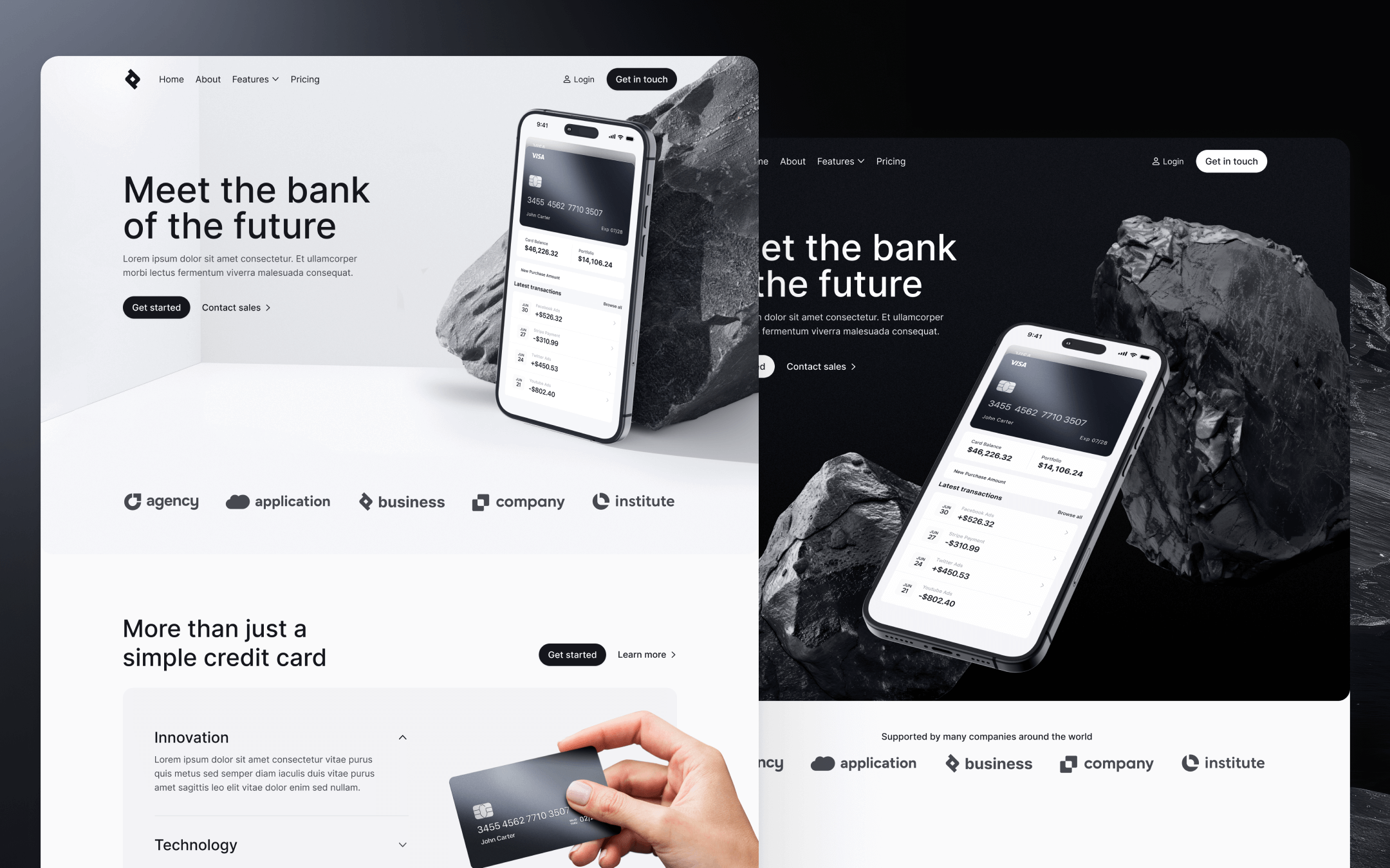 Bnkify X Template para Webflow