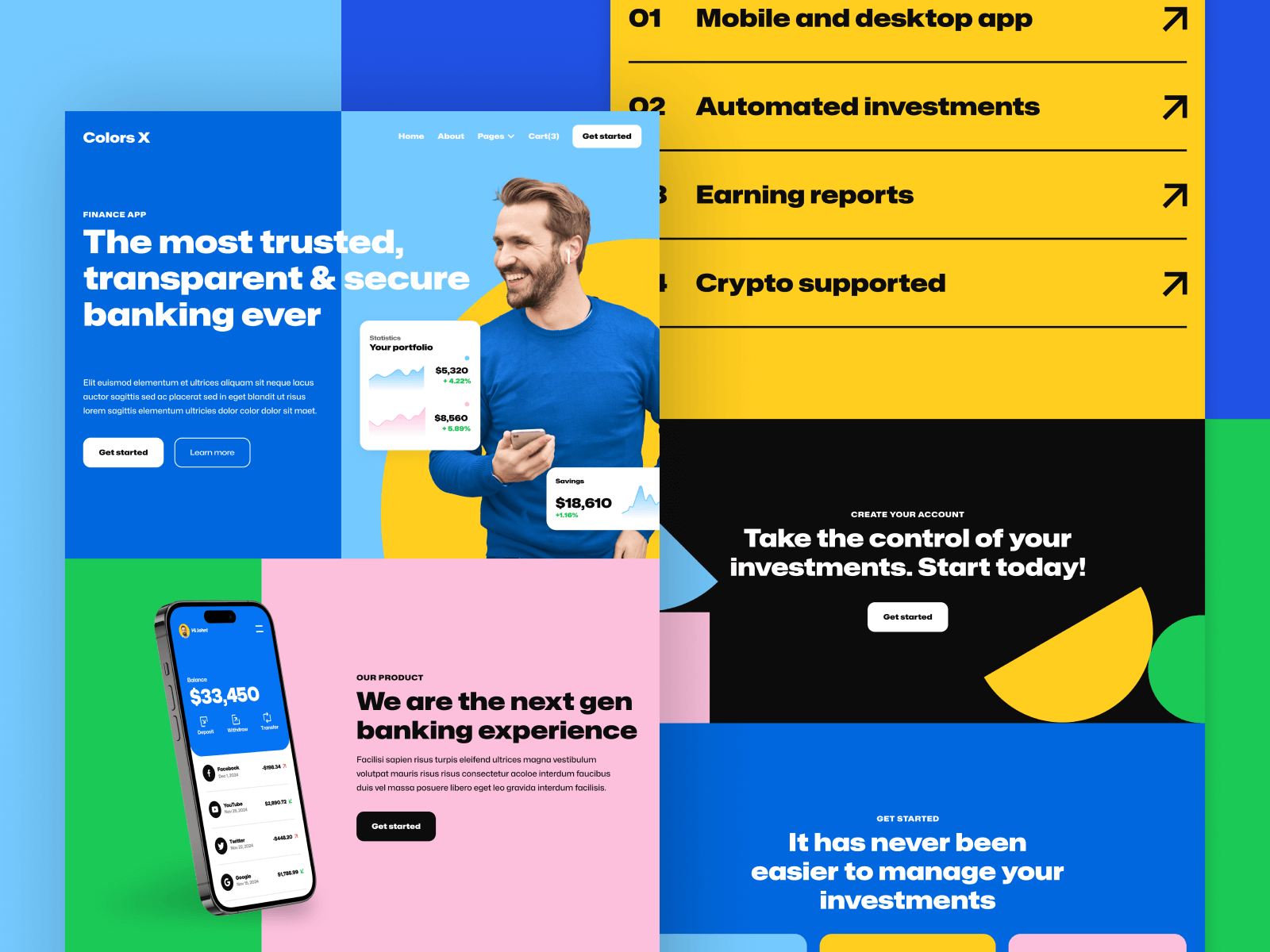 Plantilla de Startup Colorida para Webflow