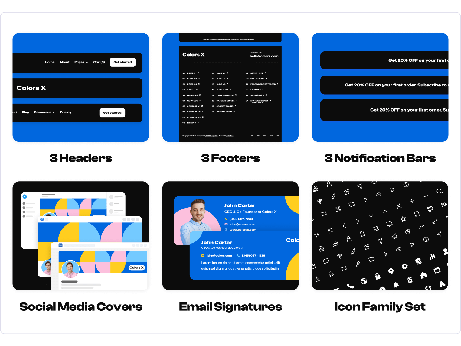 Colors X - Colorful Startup Webflow Template Benefits