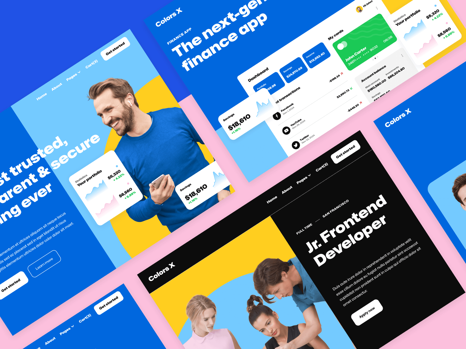 Plantilla para Webflow de Startup Colorida
