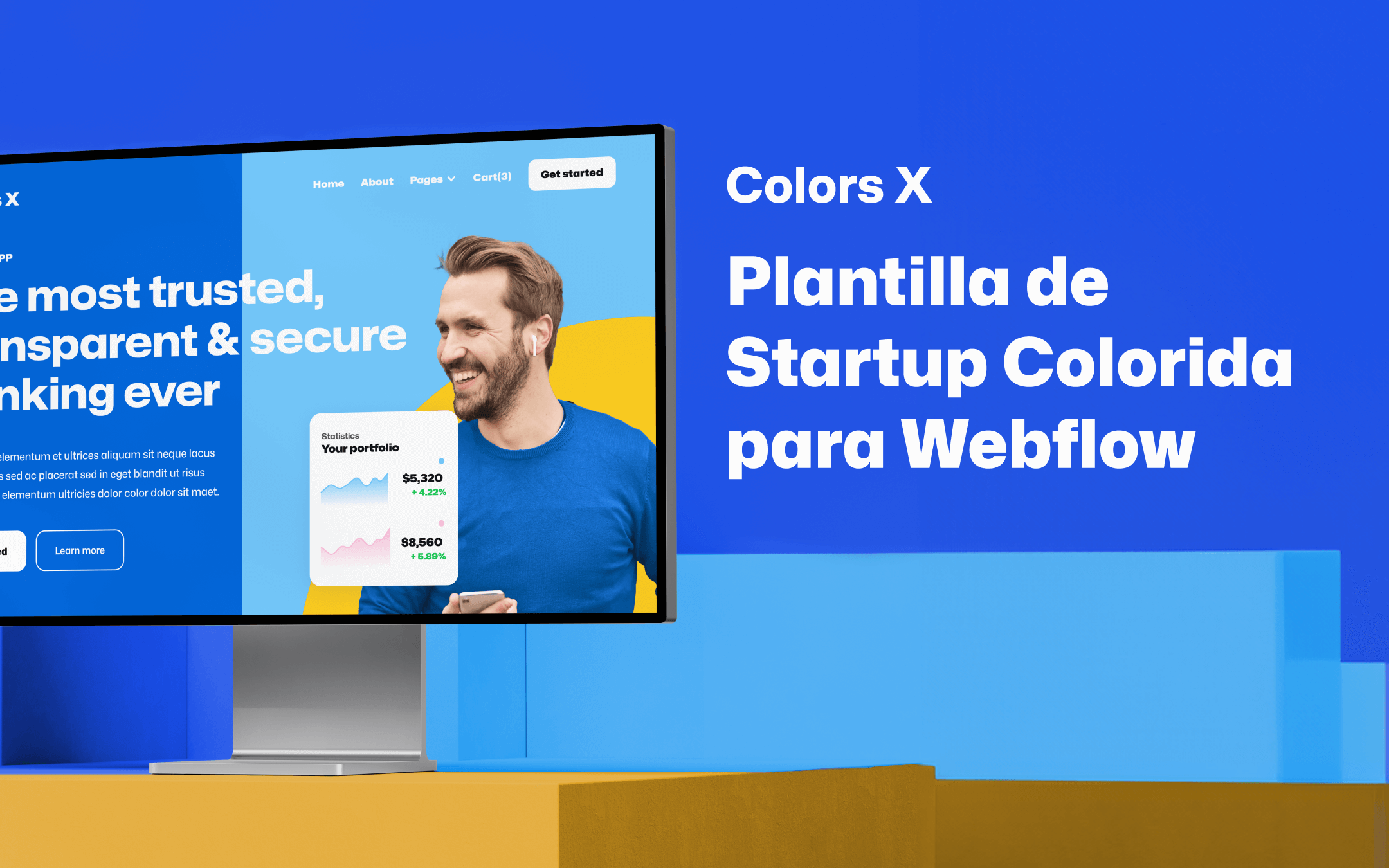 Plantilla de Startup Colorida para Webflow