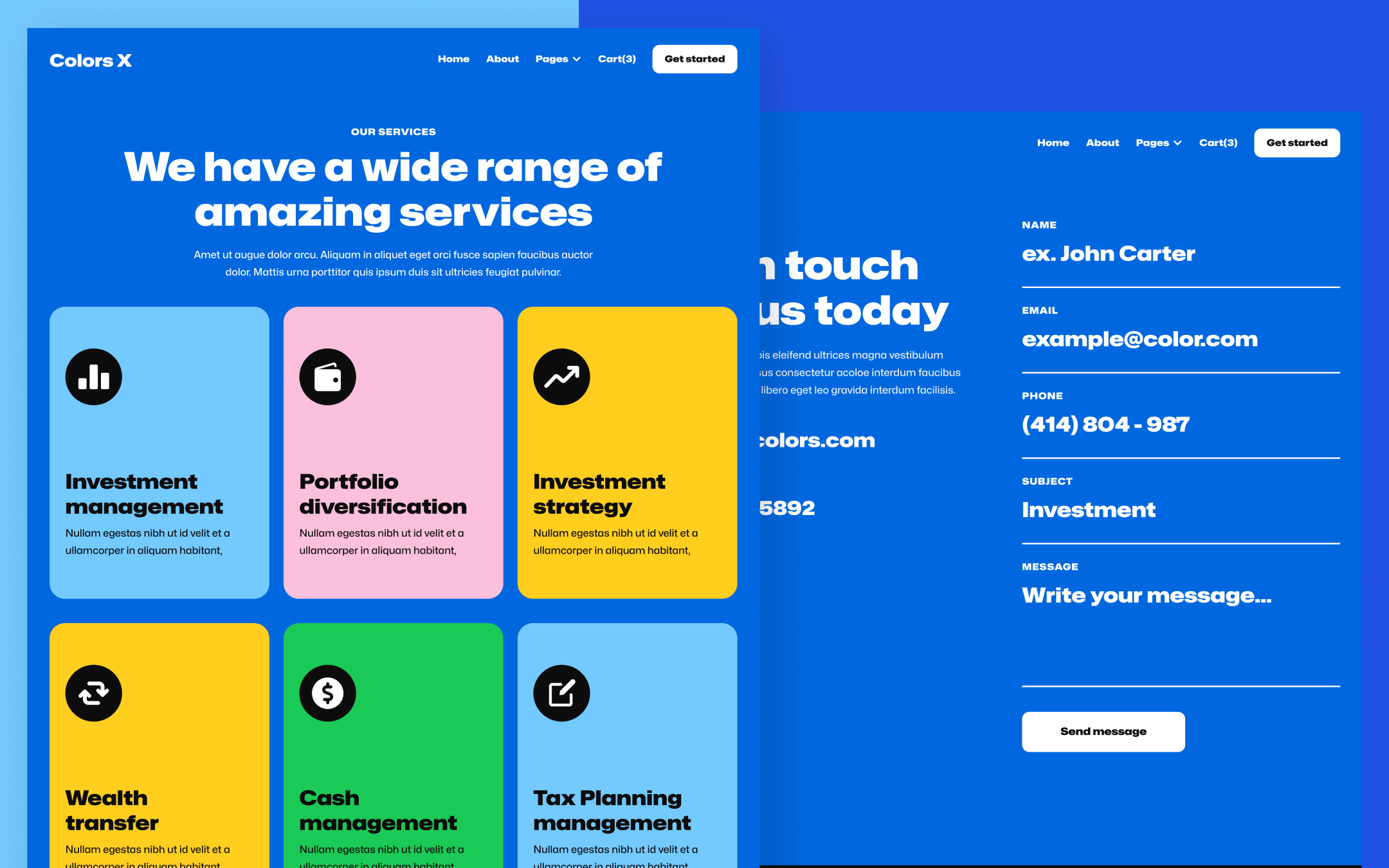 Colors X Template para Webflow