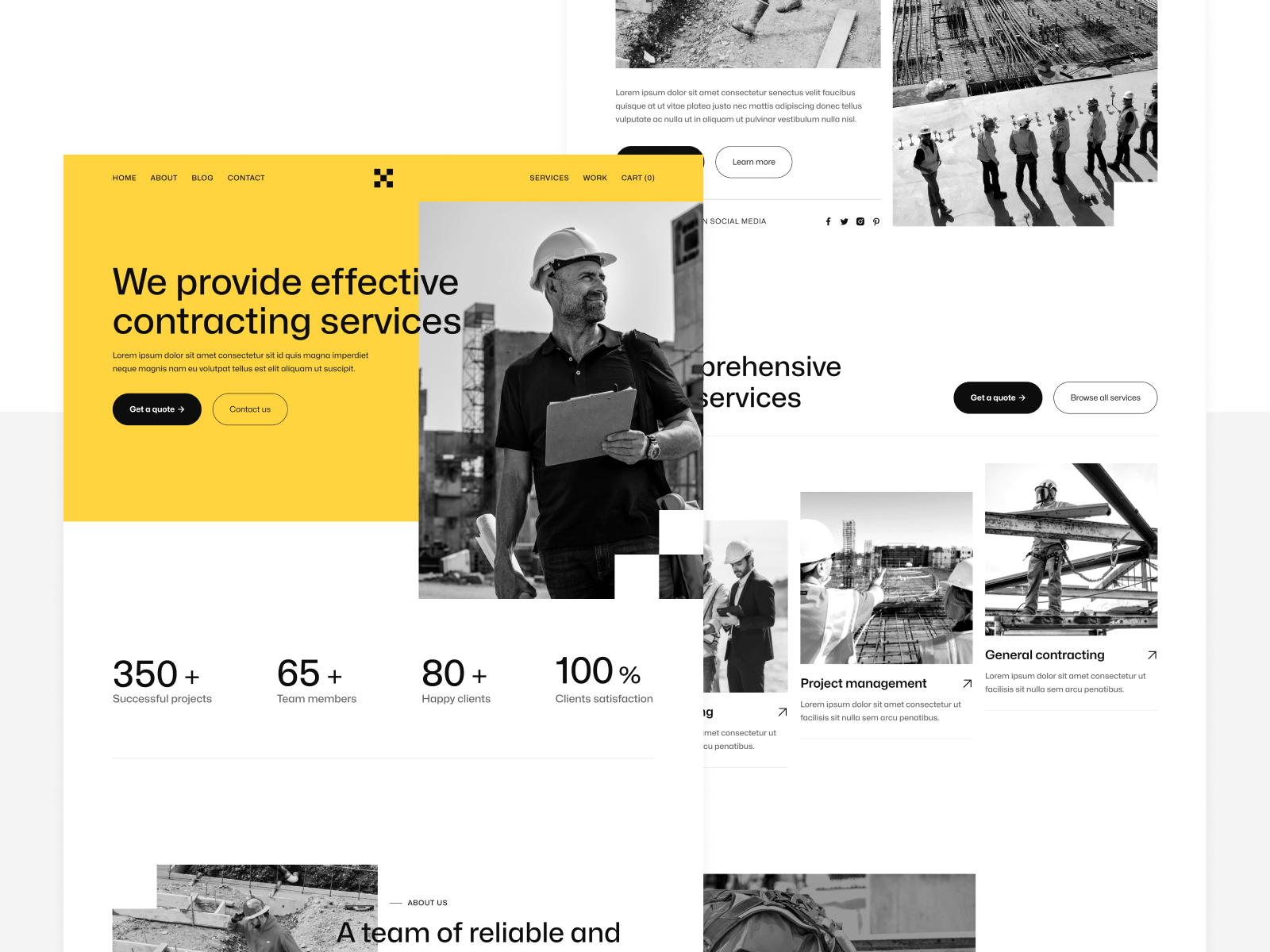 Plantilla de Construcción para Webflow
