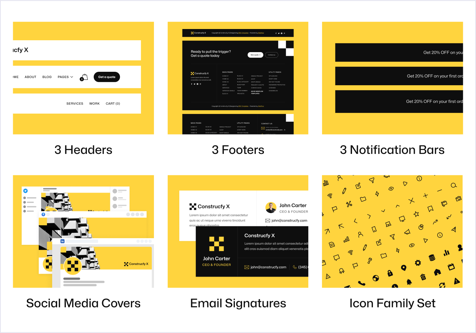 Construcfy X - Construction Webflow Template Benefits