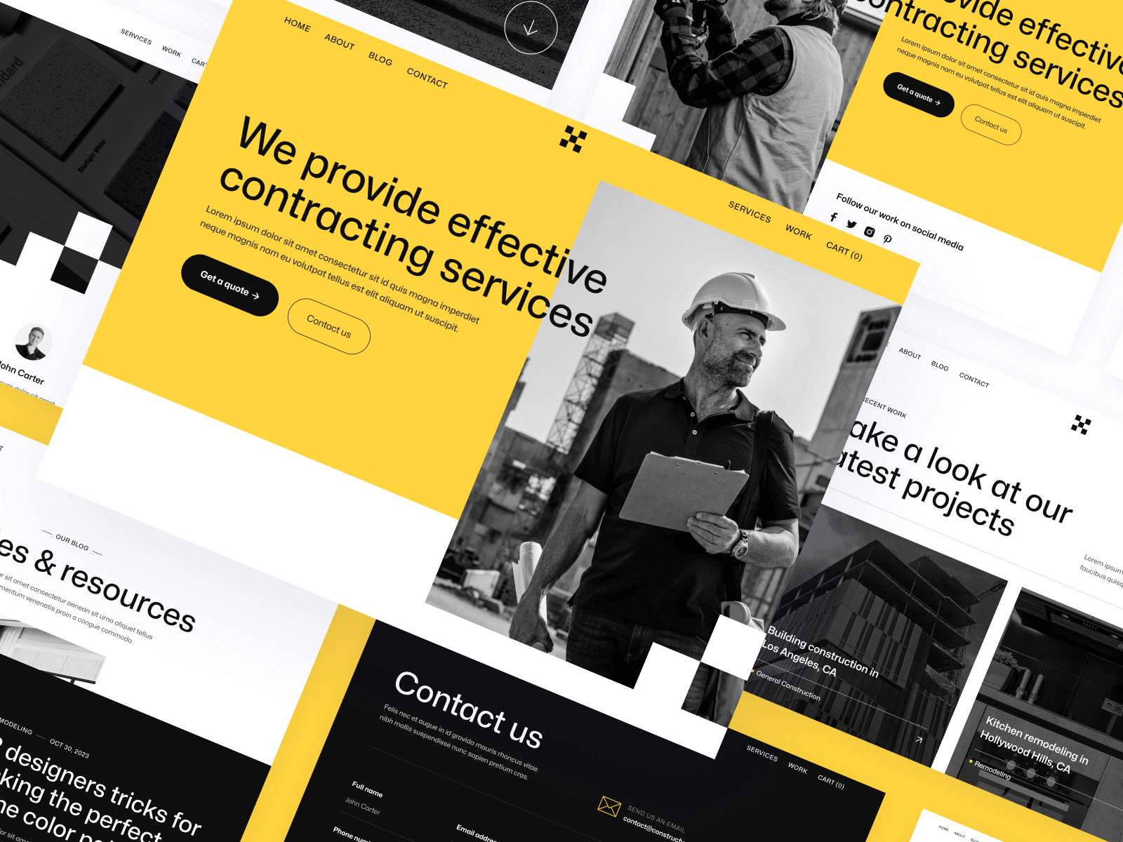 Plantilla para Webflow de Construcción