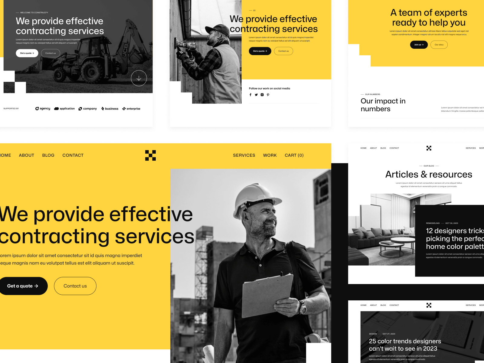 Plantilla de Contratista para Webflow