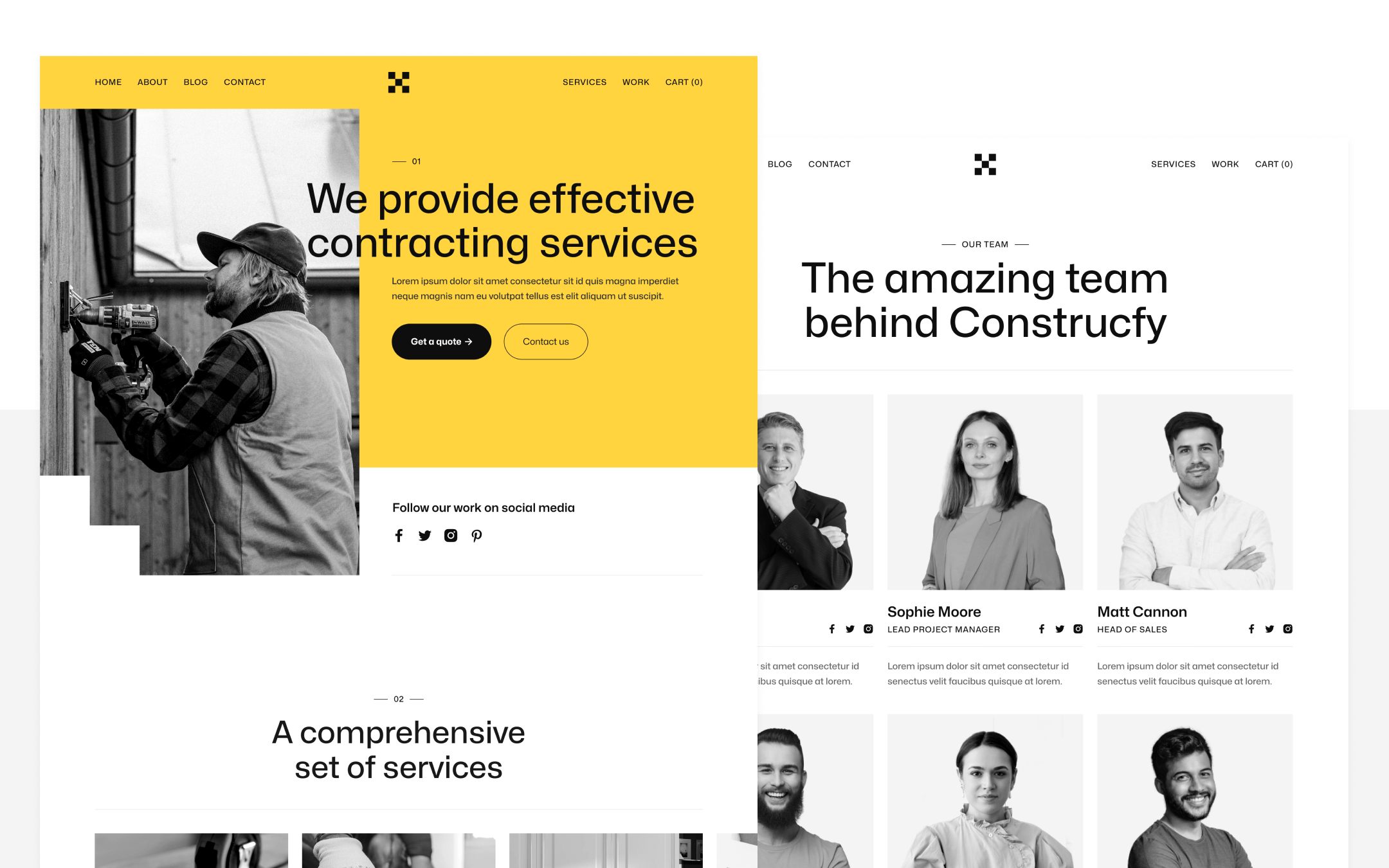Construcfy X Template para Webflow