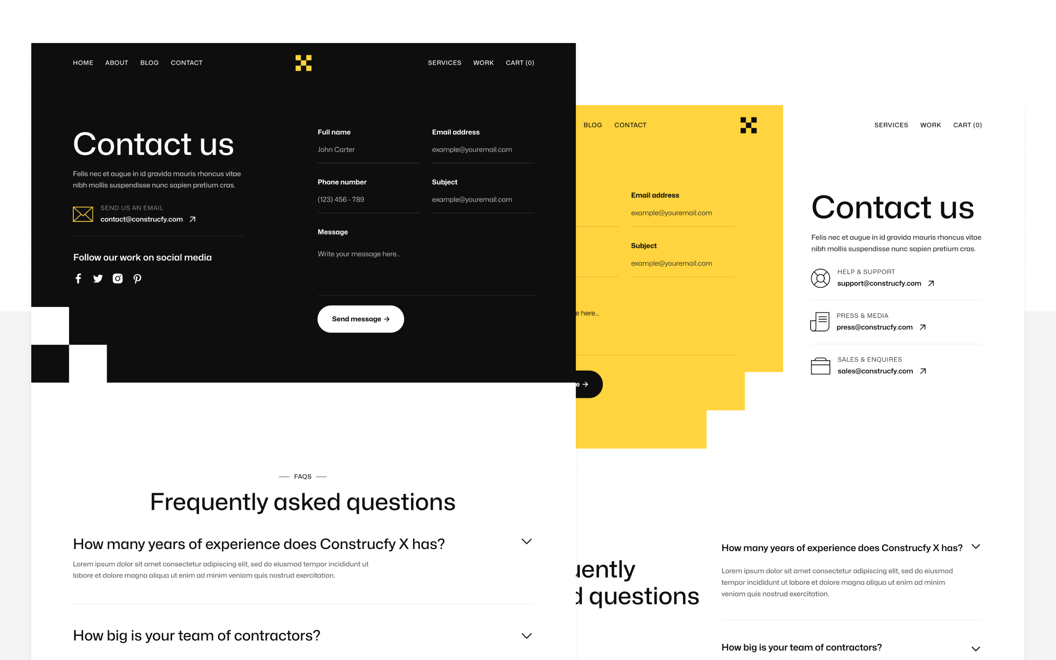 Construcfy X Template para Webflow