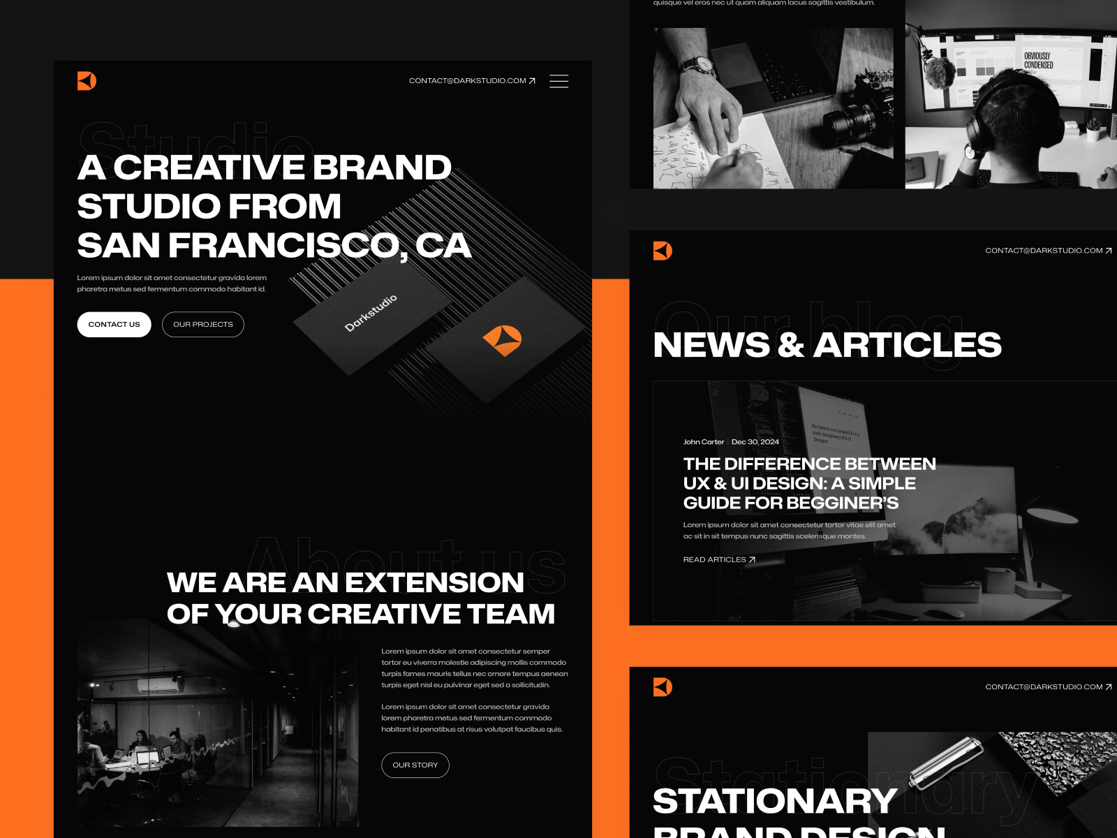 Plantilla de Estudio de Diseño para Webflow