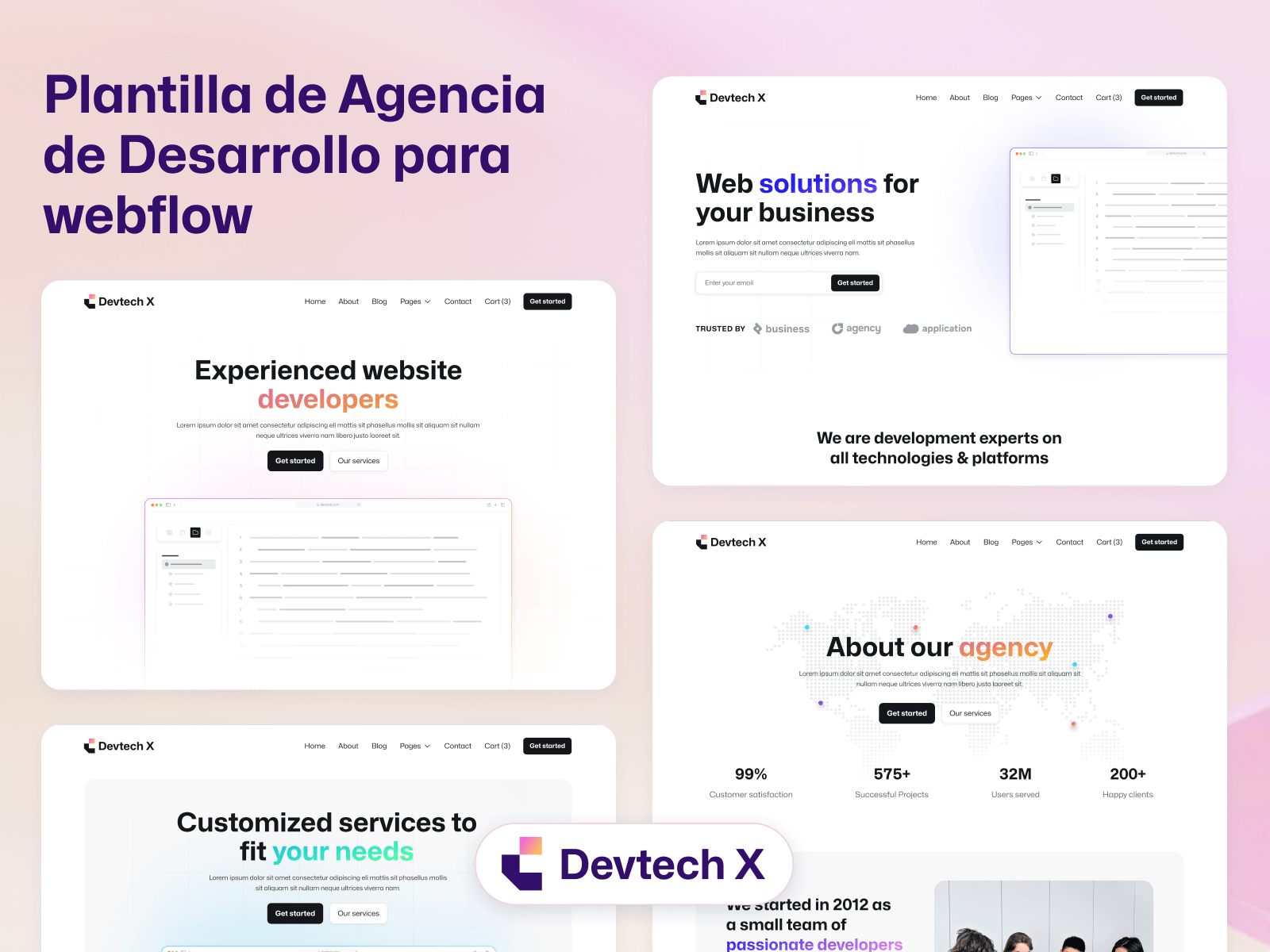 Plantilla de Agencia de Desarrollo para Webflow
