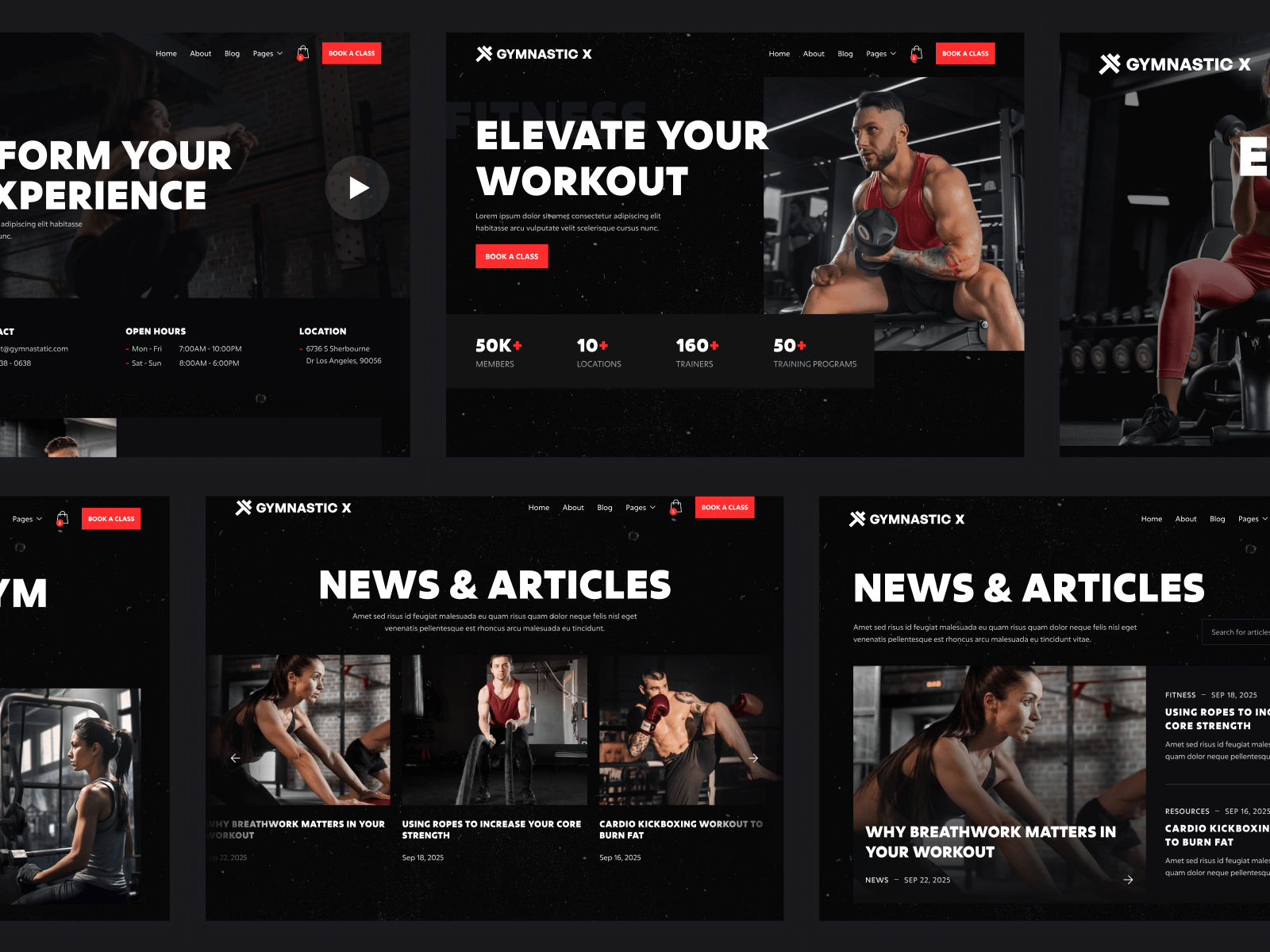 Plantilla para Webflow de Gym