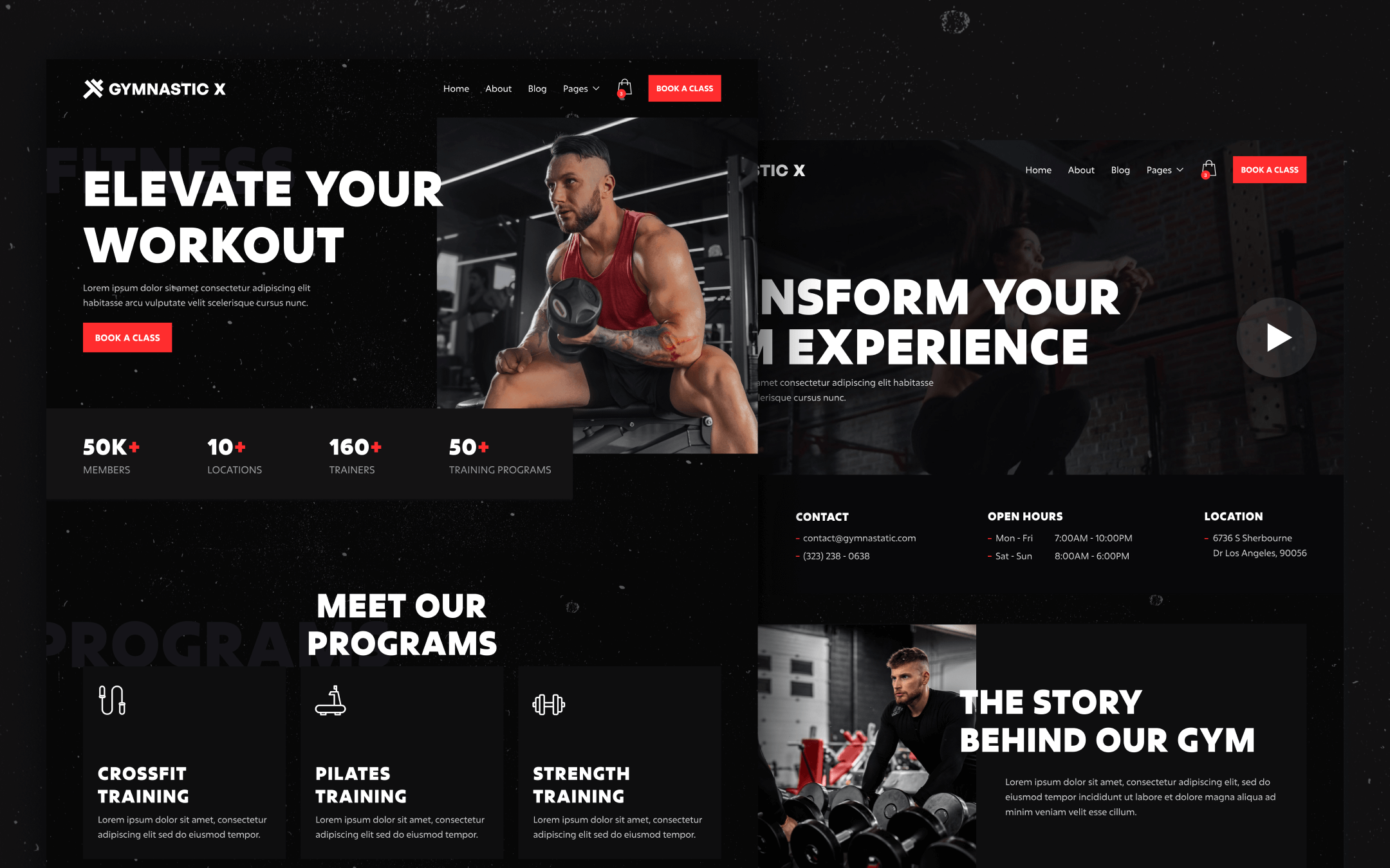 Gymnastic X Template para Webflow