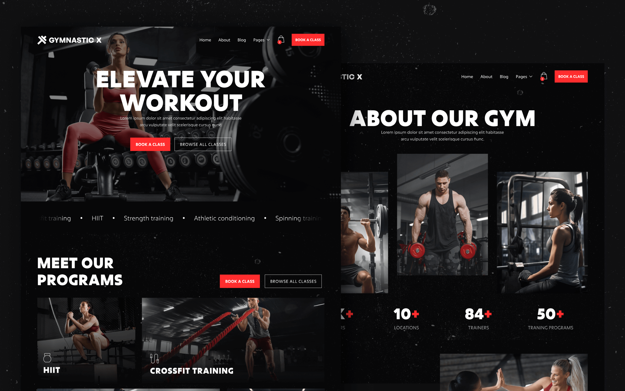 Gymnastic X Template para Webflow