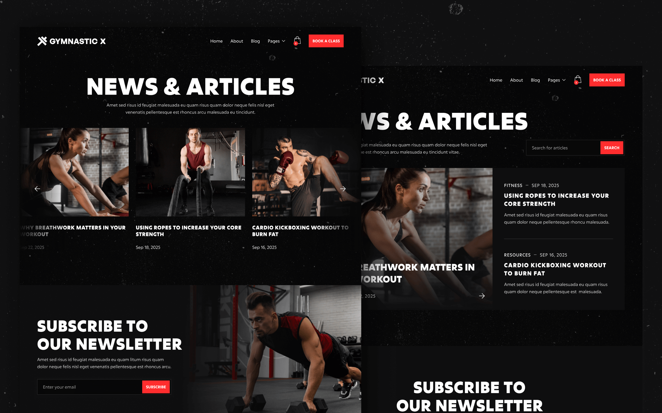 Gymnastic X Template para Webflow
