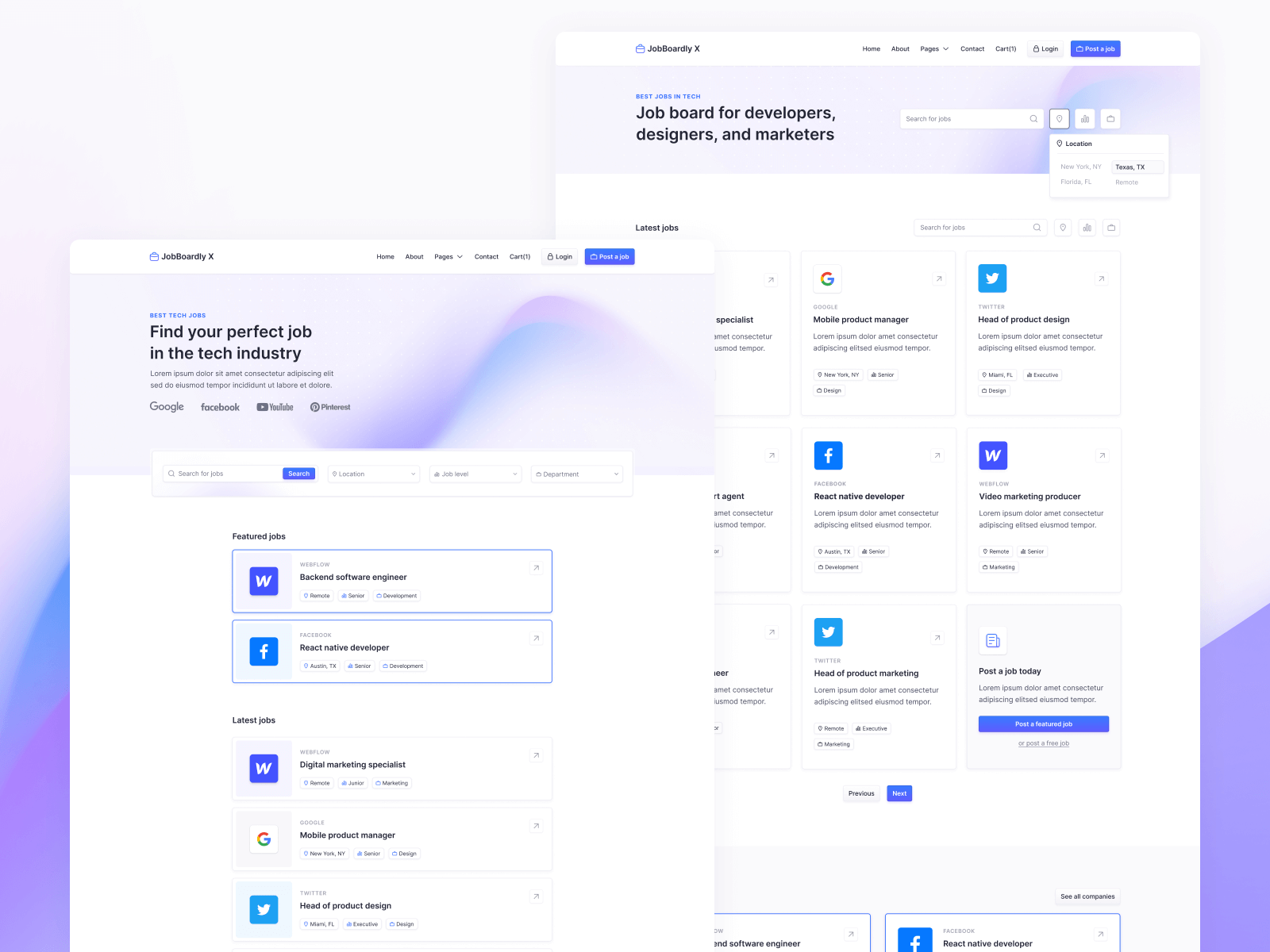 Template de Empleos para Webflow
