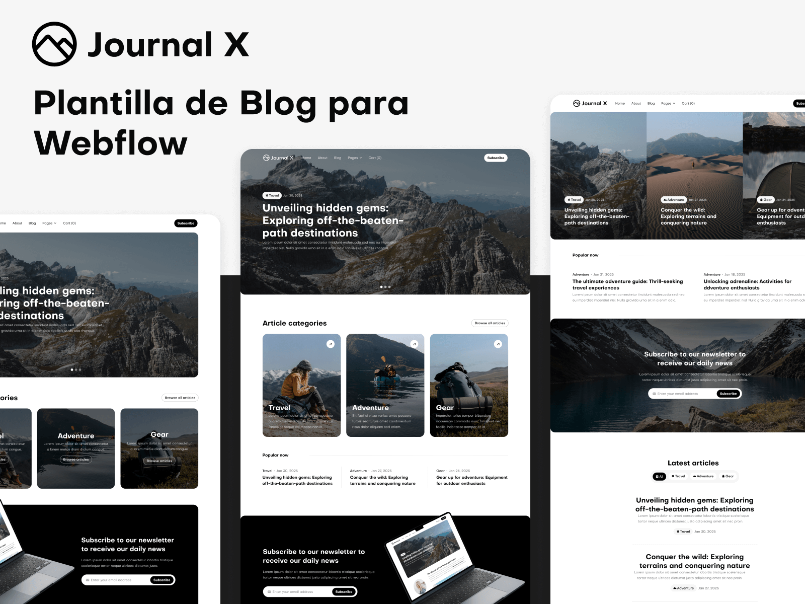 Plantilla de Blog para Webflow