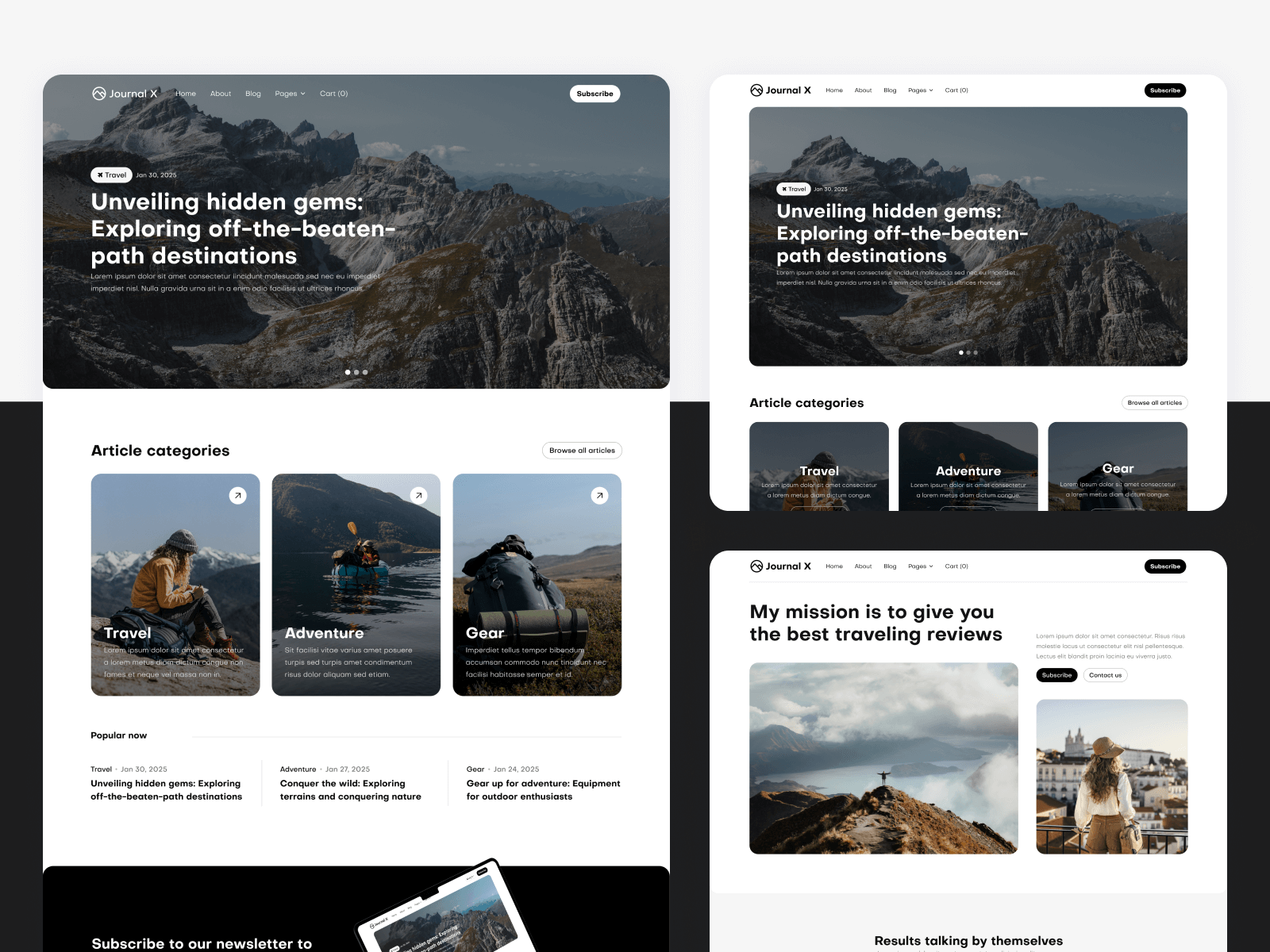 Plantilla para Webflow de Blog