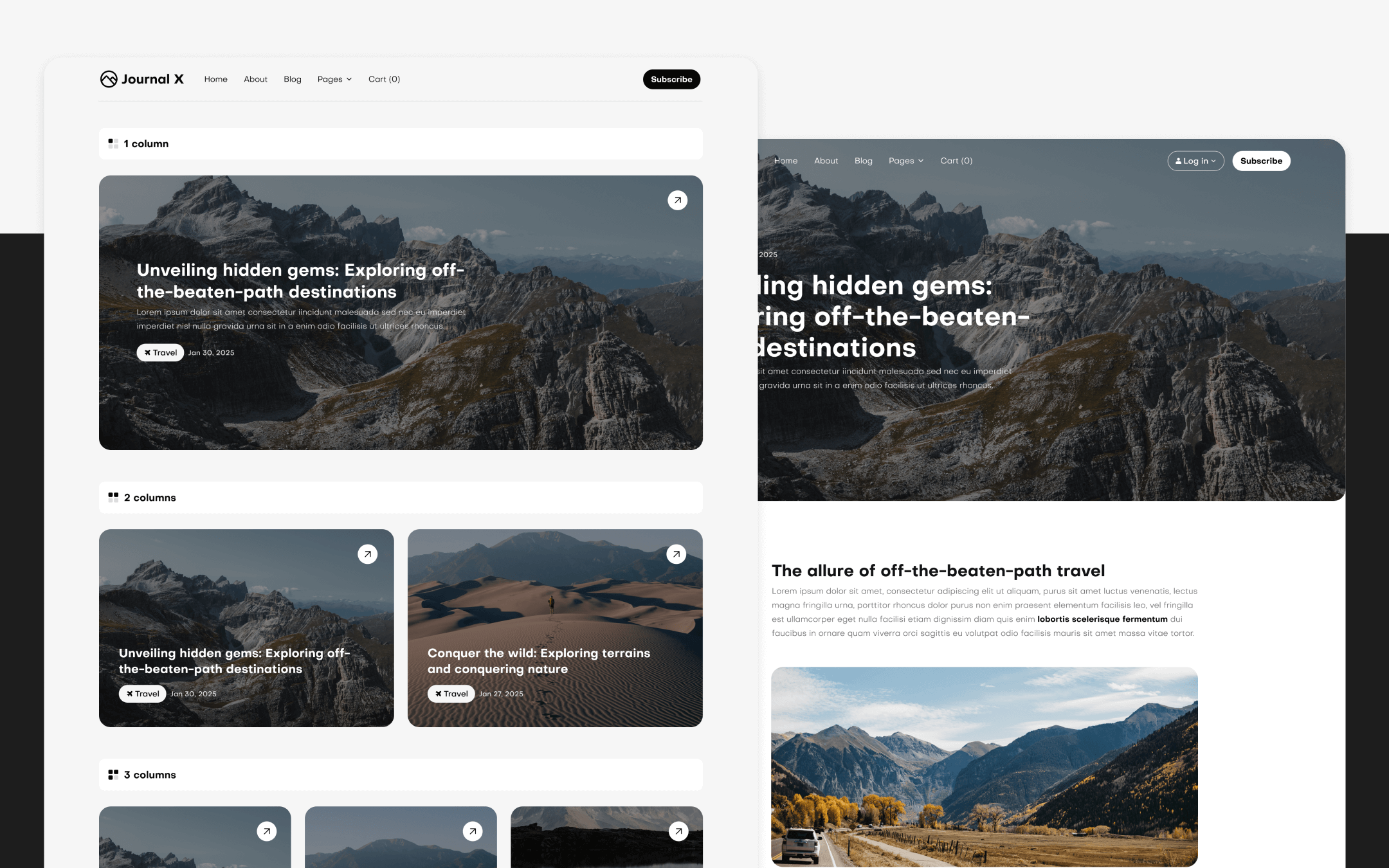 Journal X Template para Webflow