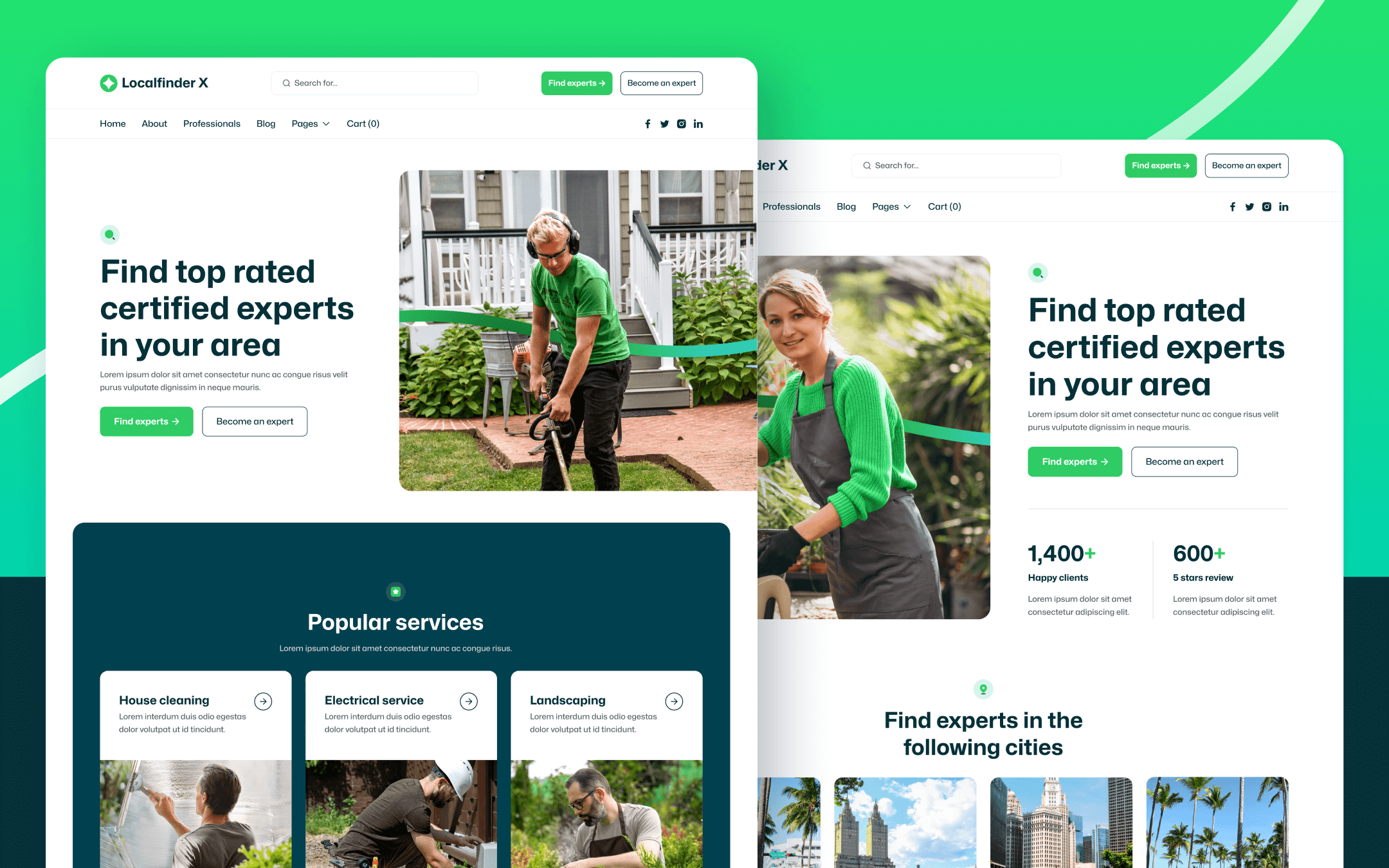 LocalFinder X Template para Webflow