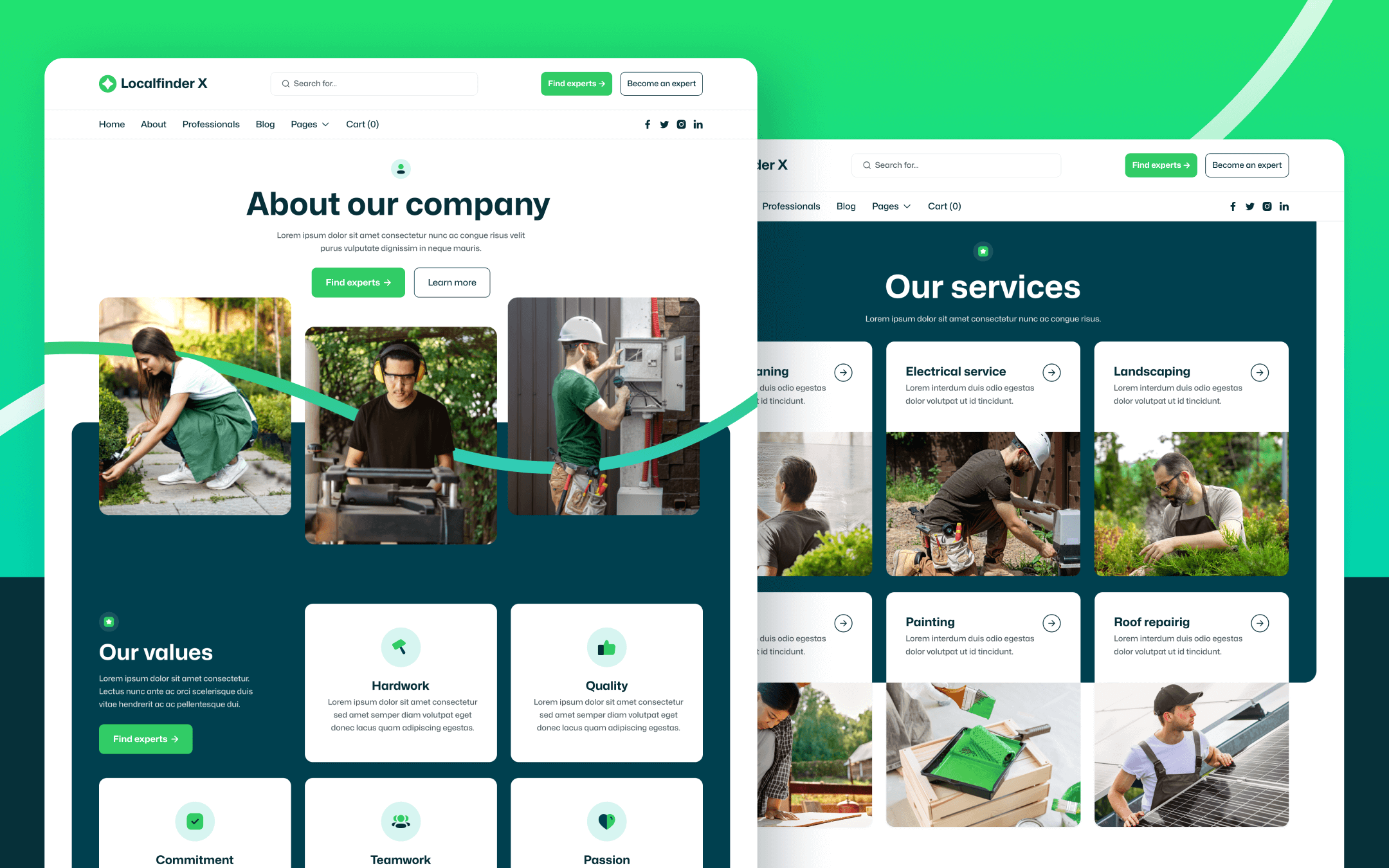 LocalFinder X Template para Webflow