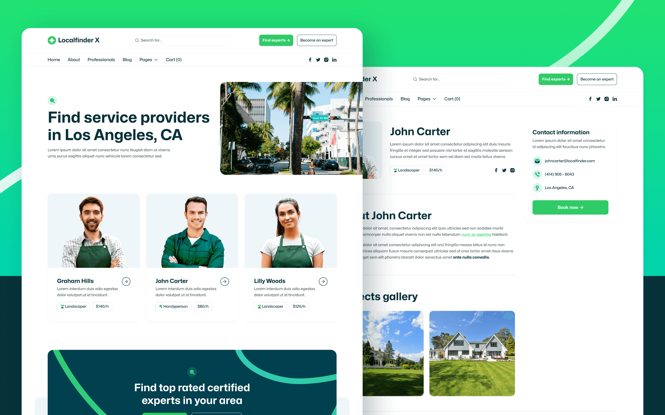 LocalFinder X Template para Webflow