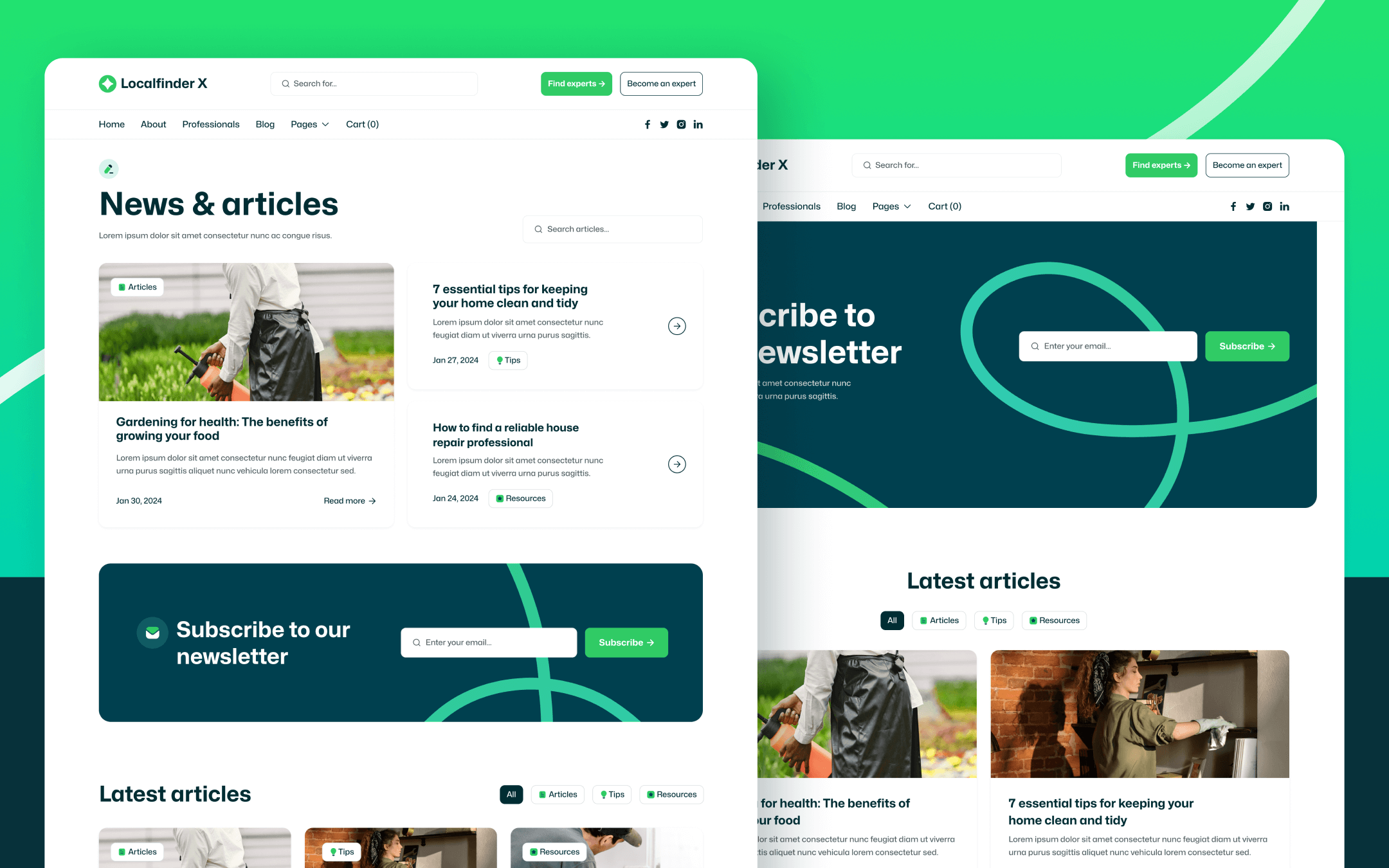LocalFinder X Template para Webflow