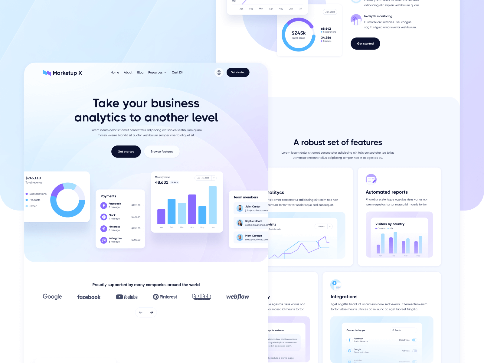 Plantilla de Startup Moderna para Webflow