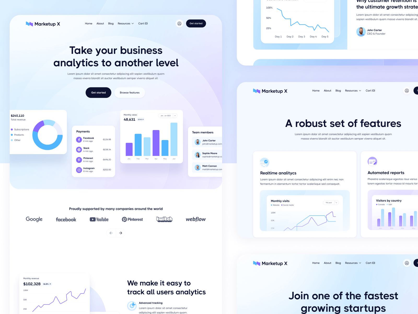 Plantilla de Emprendimiento para Webflow