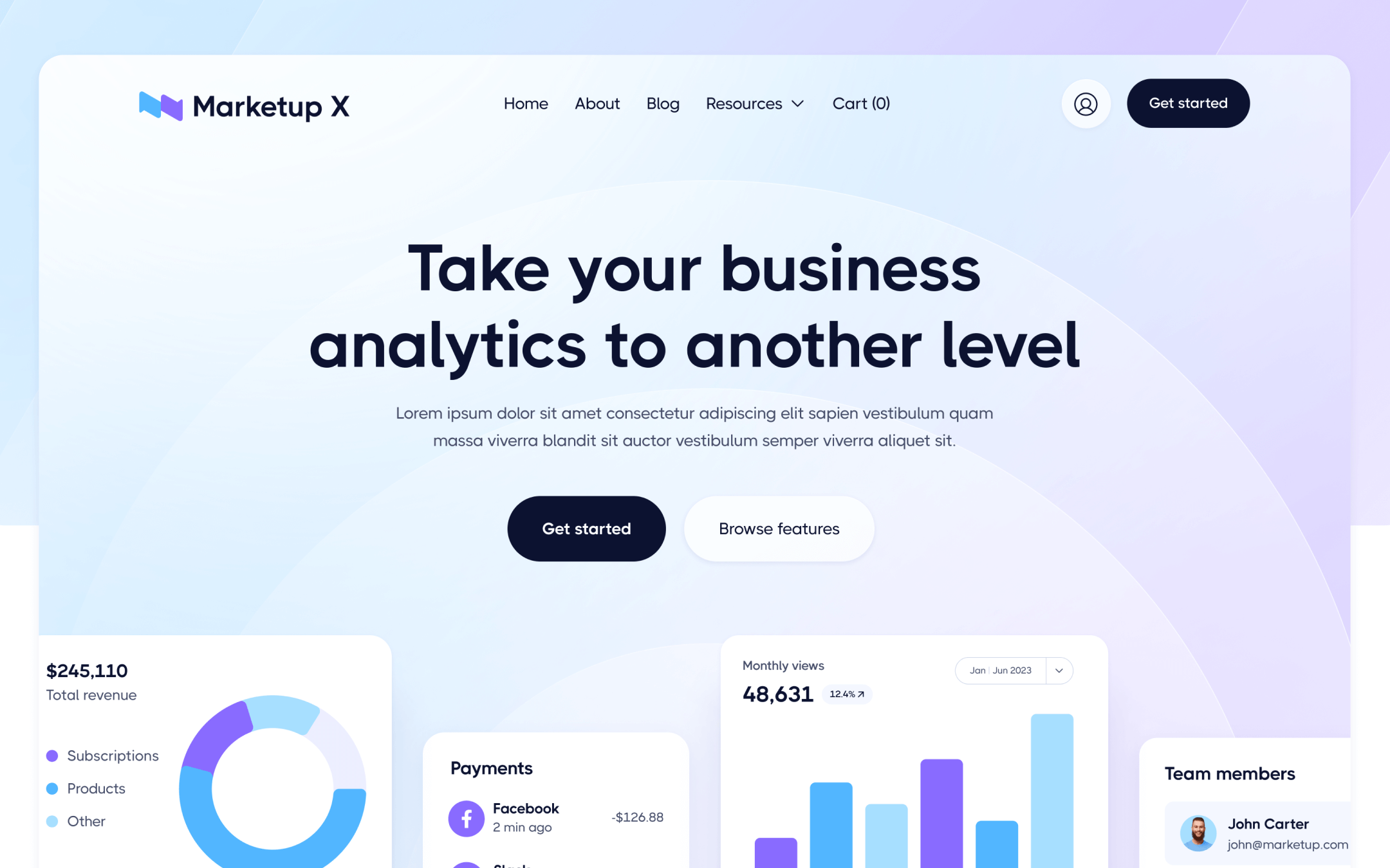 Plantilla de Startup Moderna para Webflow