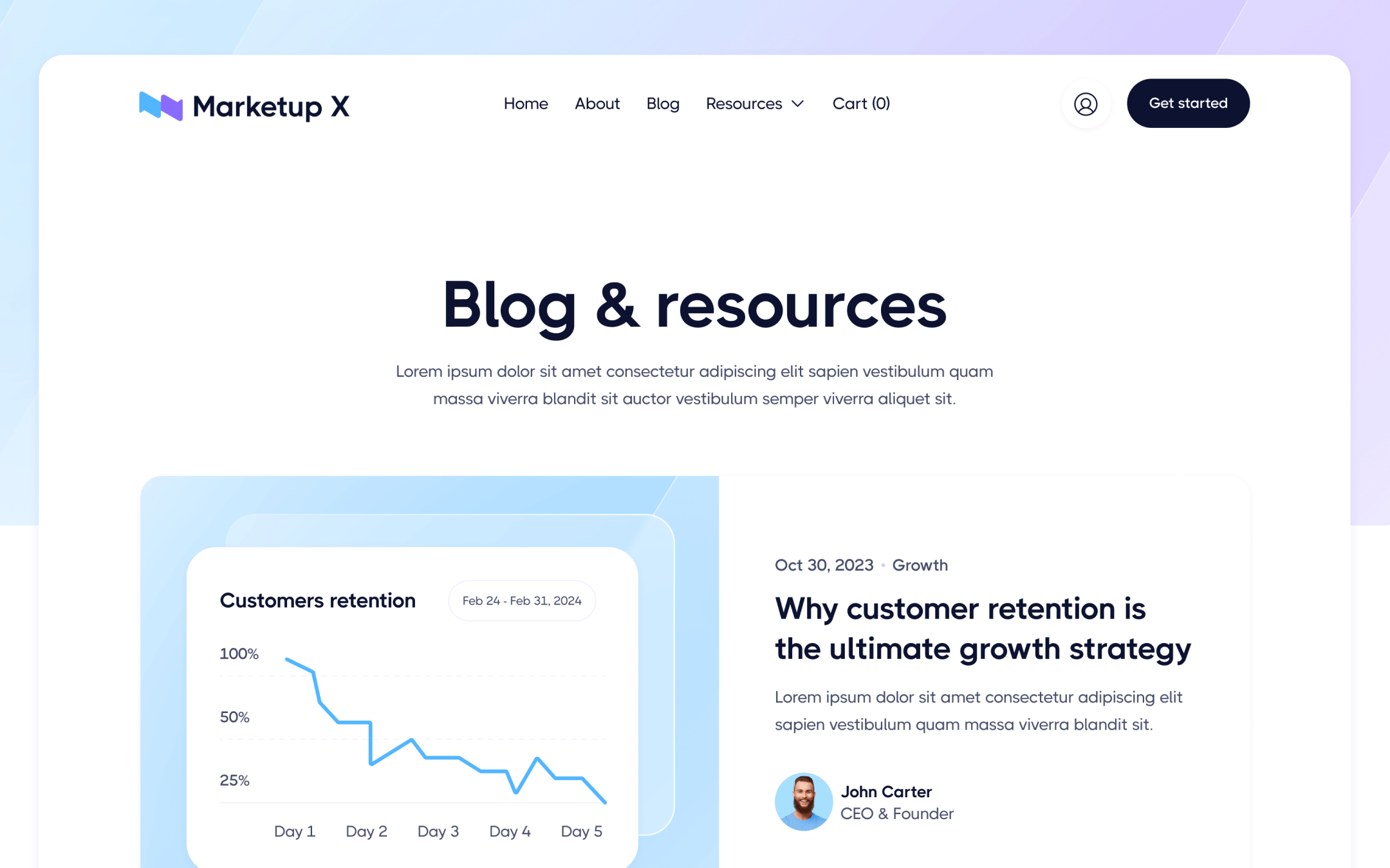 Marketup X Template para Webflow