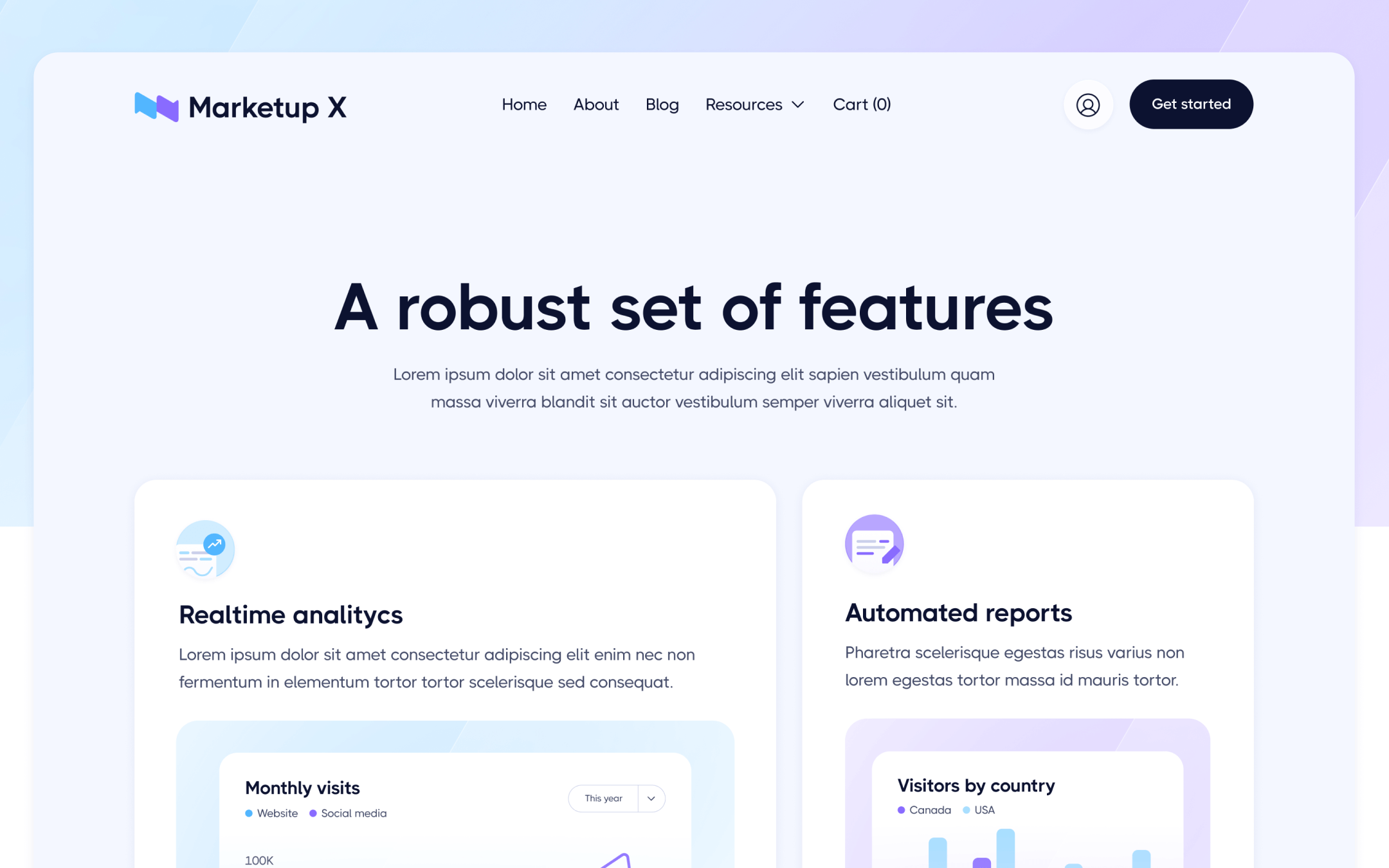 Marketup X Template para Webflow