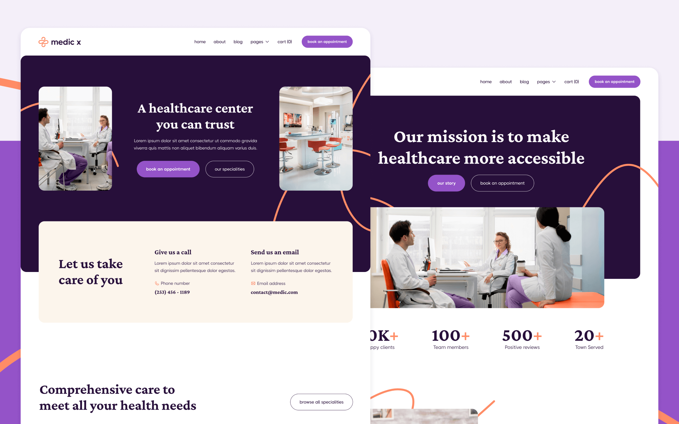Medic X Template para Webflow