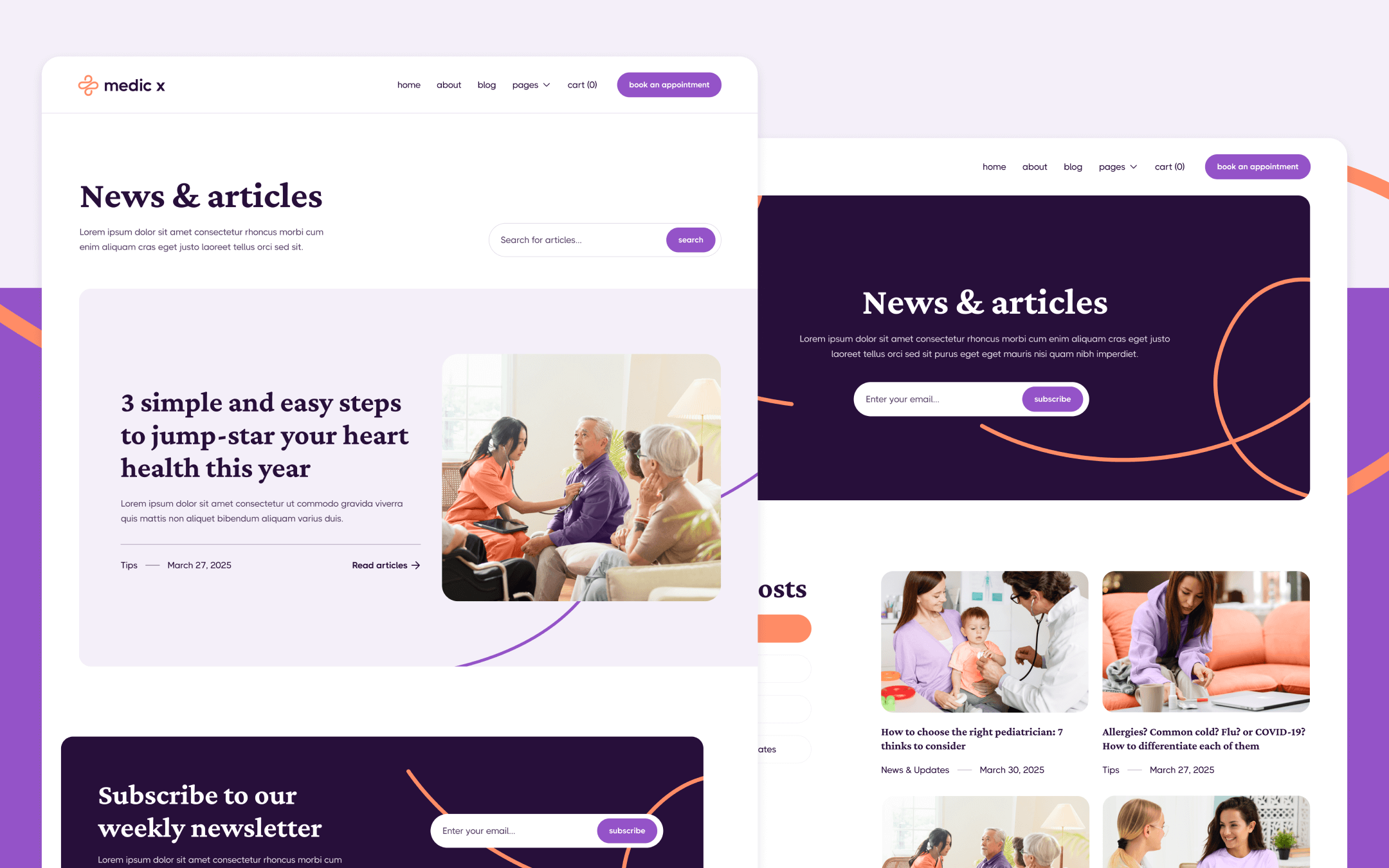 Medic X Template para Webflow